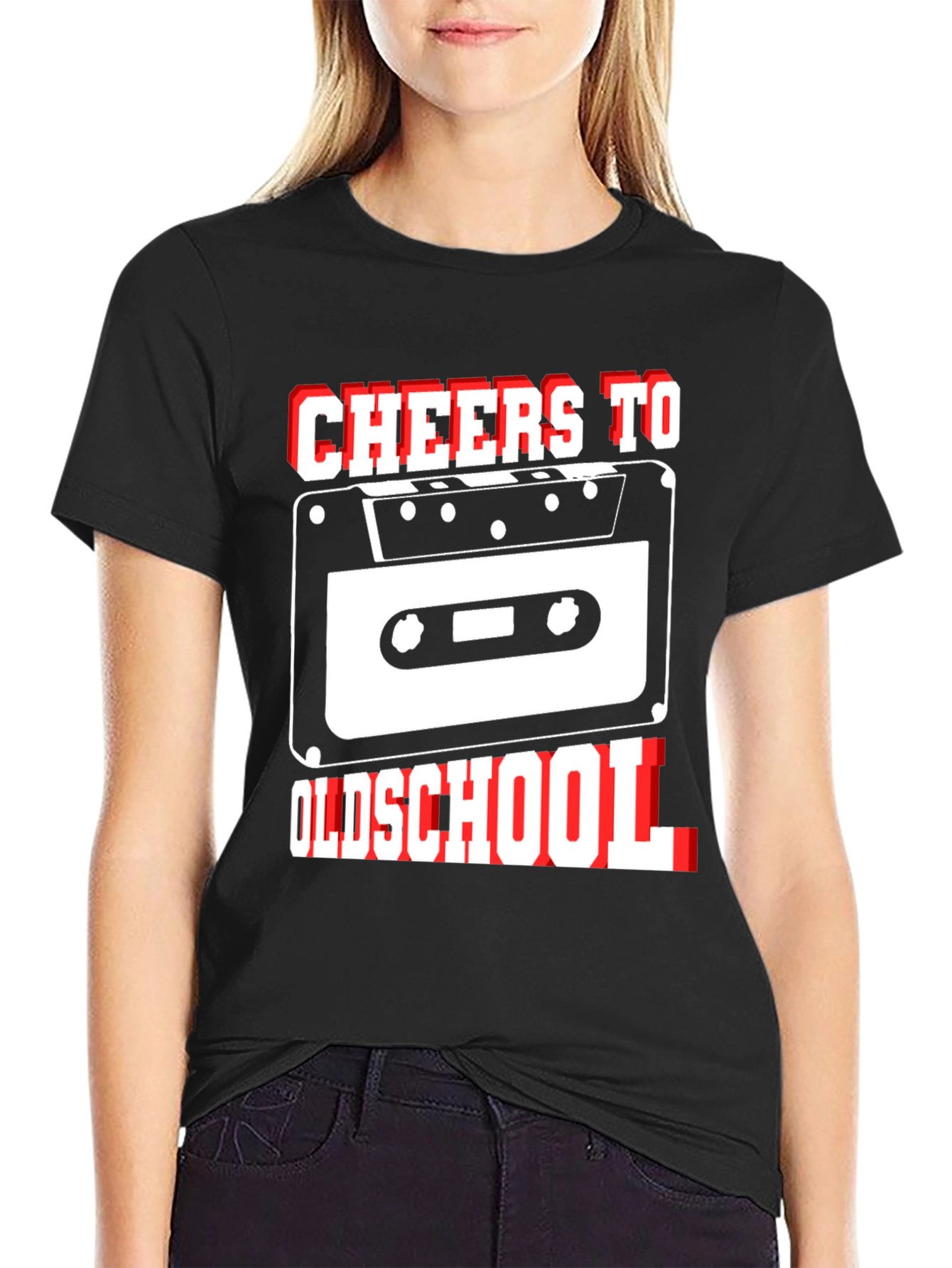 Cheers to Oldschool Retro Cassette Tape Graphic T-Shirt