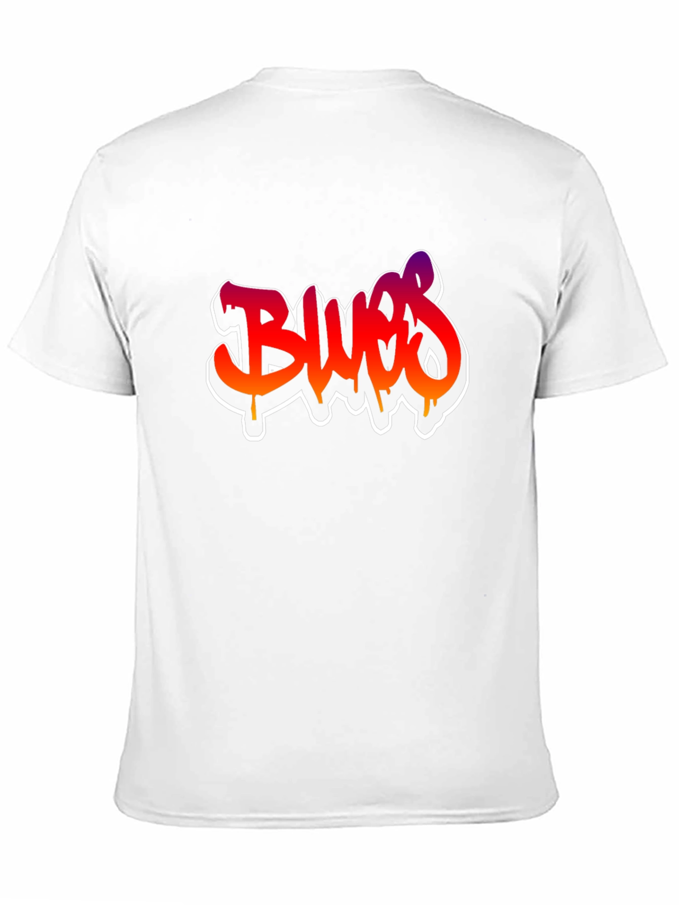 Blues Graffiti Style Graphic T-Shirt