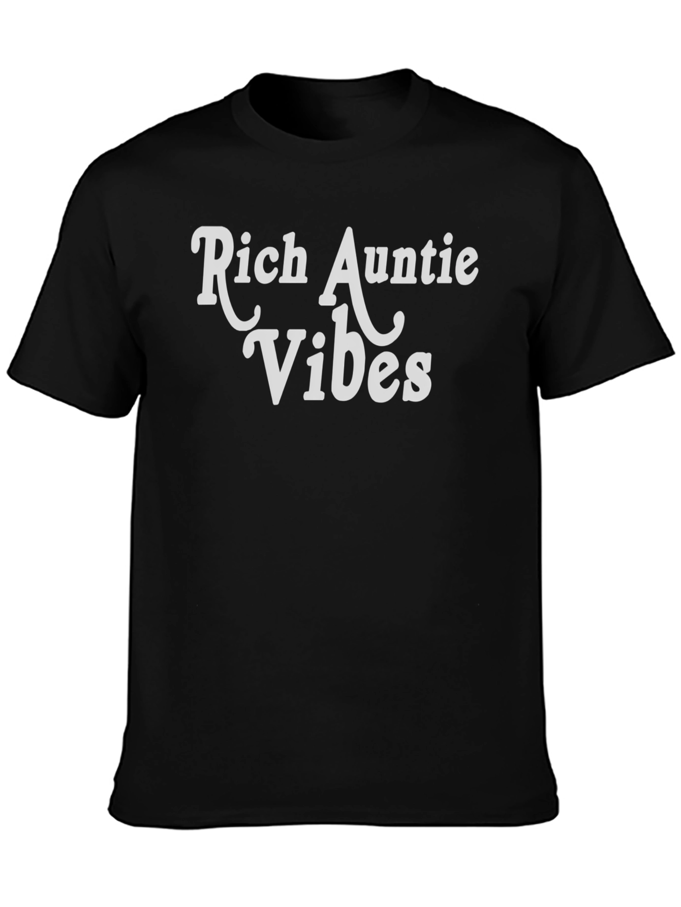 Rich Auntie Vibes Black T-Shirt