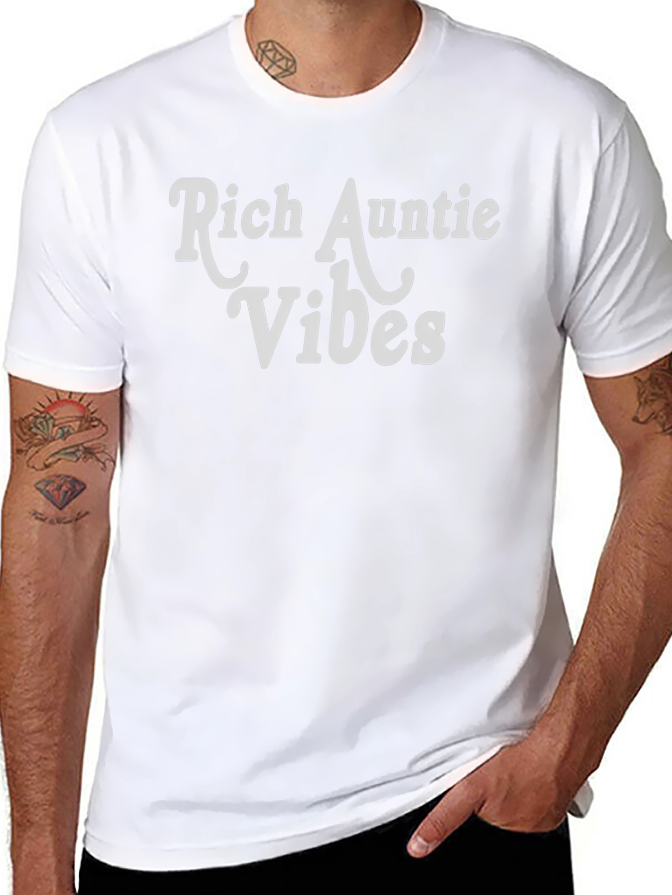 Rich Auntie Vibes Black T-Shirt
