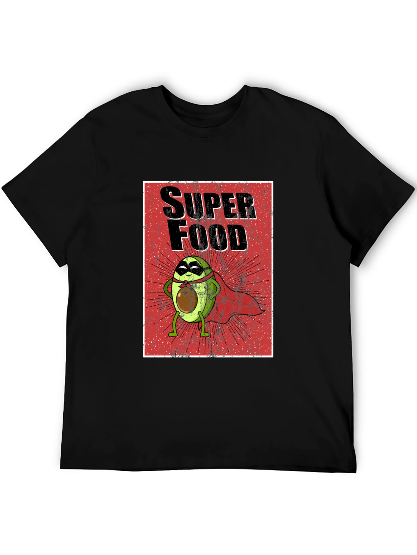 Superfood Avocado Superhero T-Shirt - Fun Graphic Tee