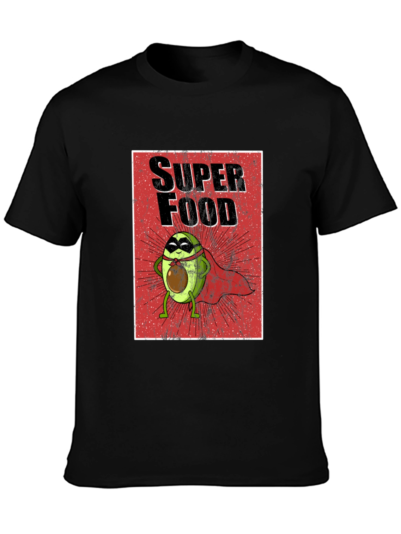 Superfood Avocado Superhero T-Shirt - Fun Graphic Tee