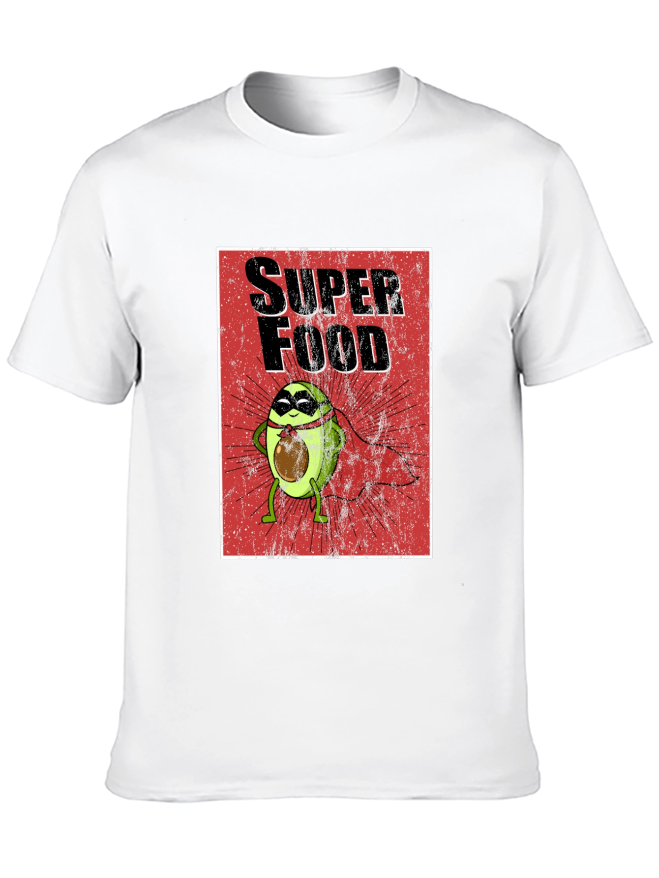 Superfood Avocado Superhero T-Shirt - Fun Graphic Tee