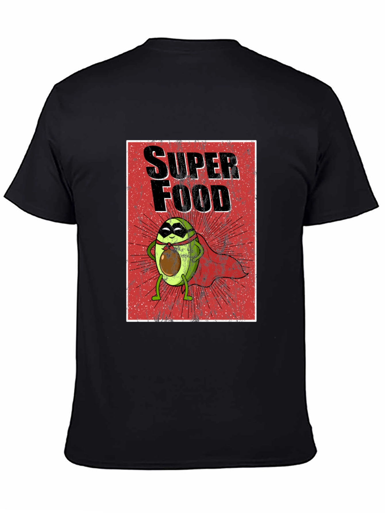 Superfood Avocado Superhero T-Shirt - Fun Graphic Tee