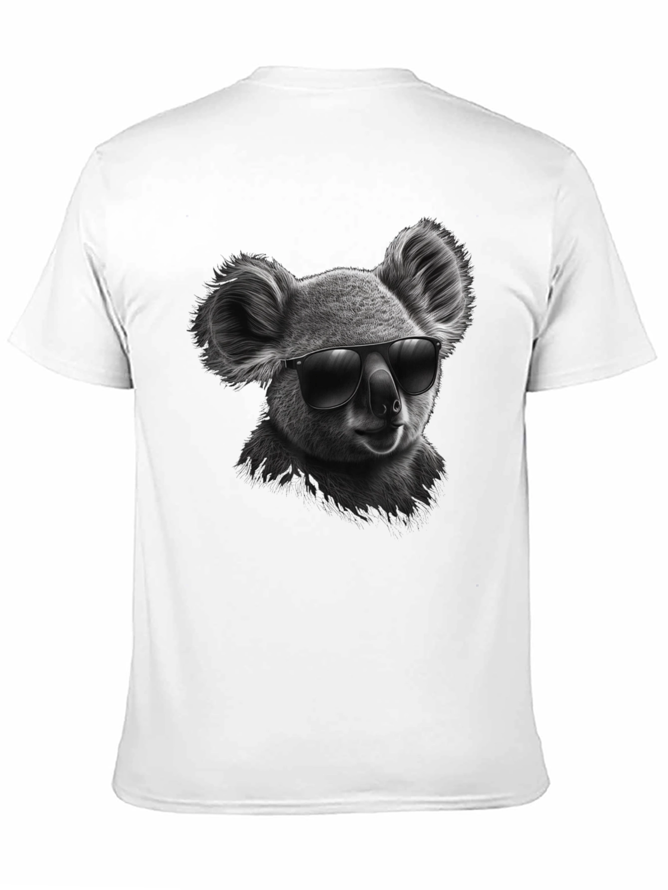 Cool Koala Graphic Tee - Black Cotton T-Shirt