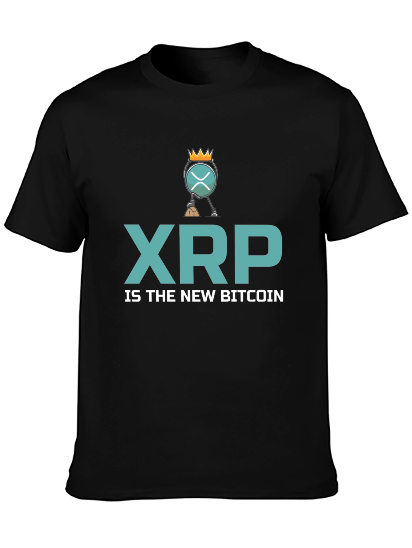 XRP is the New Bitcoin Black T-Shirt