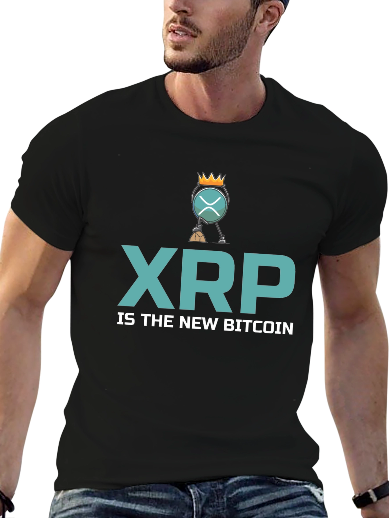 XRP is the New Bitcoin Black T-Shirt