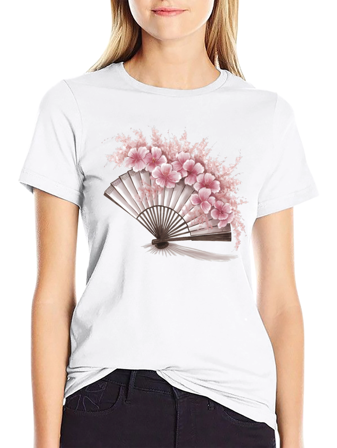 Sakura Fan Graphic Tee