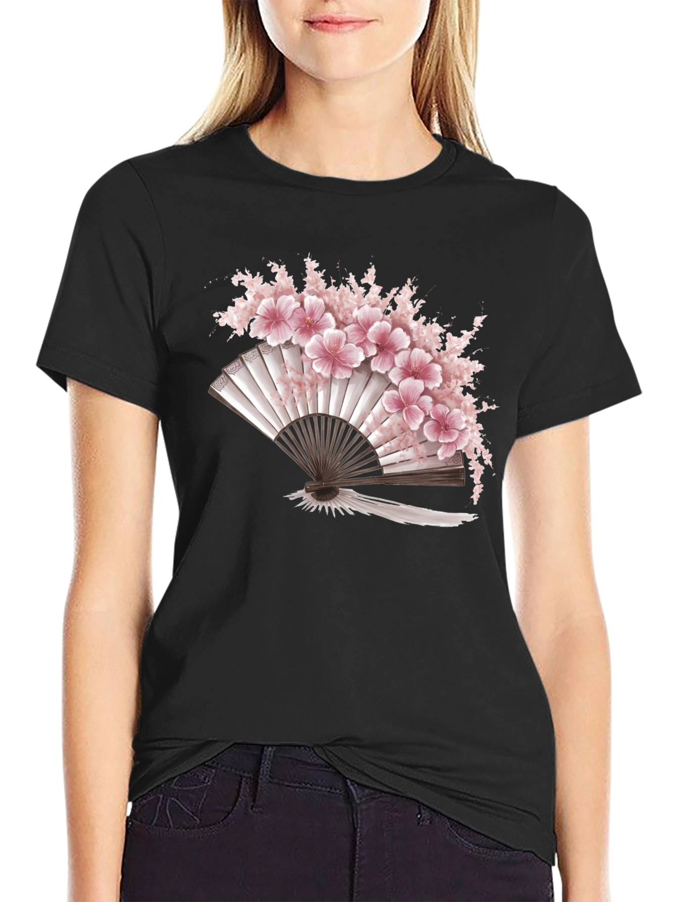 Sakura Fan Graphic Tee
