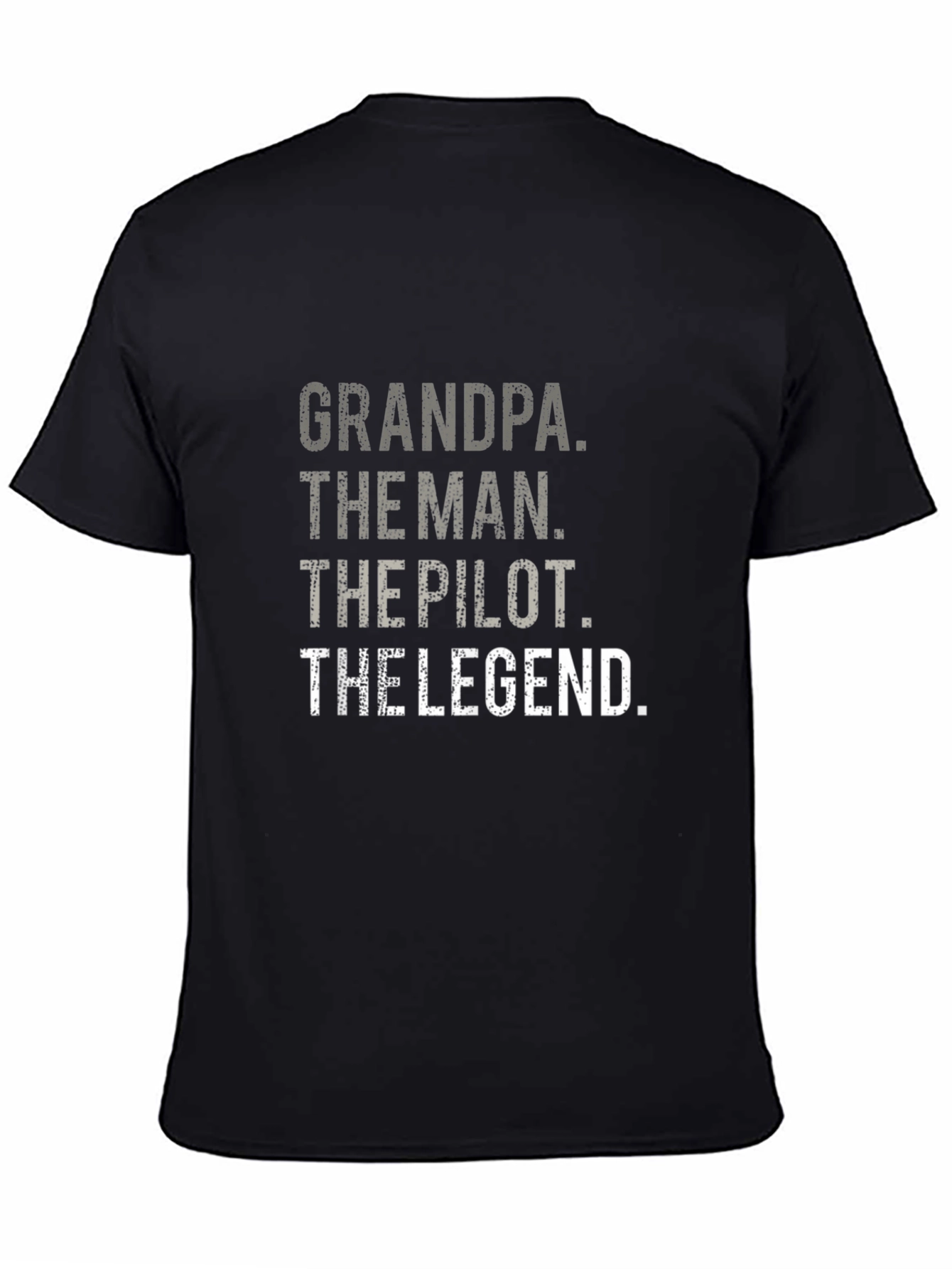 Grandpa Pilot Legend Black Graphic Tee