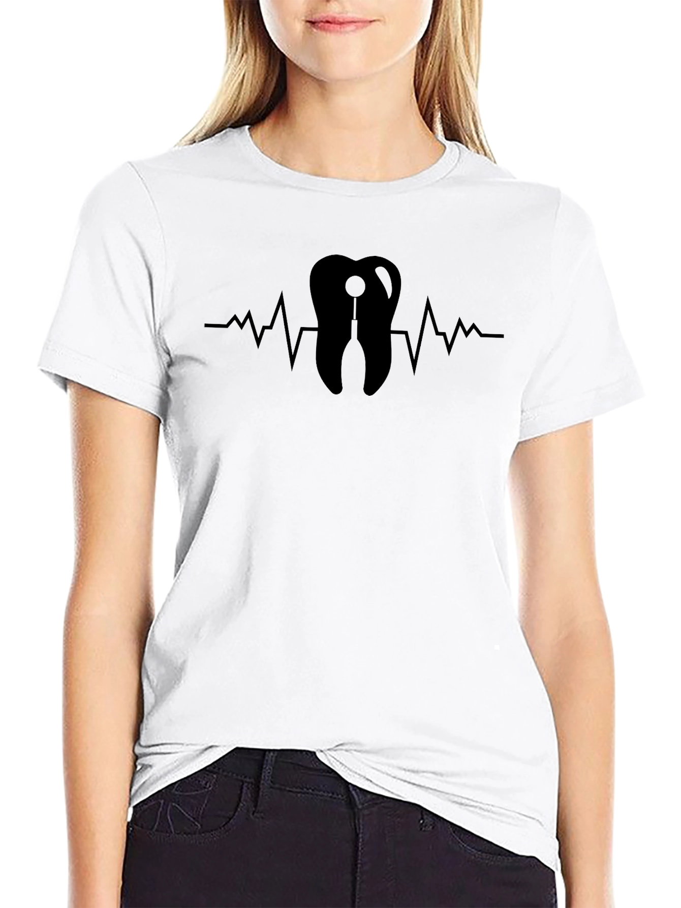 Dentist Heartbeat T-Shirt - Modern Graphic Tee