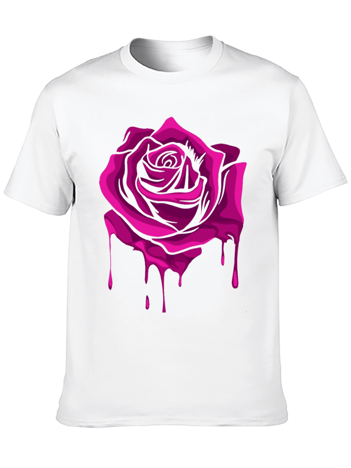 Rose Drip Graphic Tee - Modern Streetwear