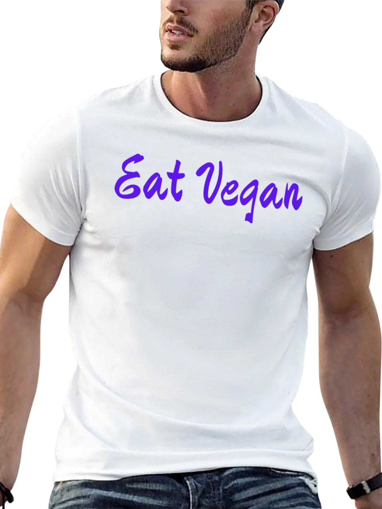 Eat Vegan Black T-Shirt - Stylish Vegetarian Apparel