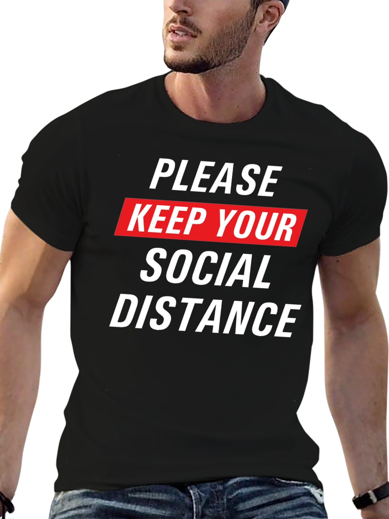 Social Distance Graphic Tee