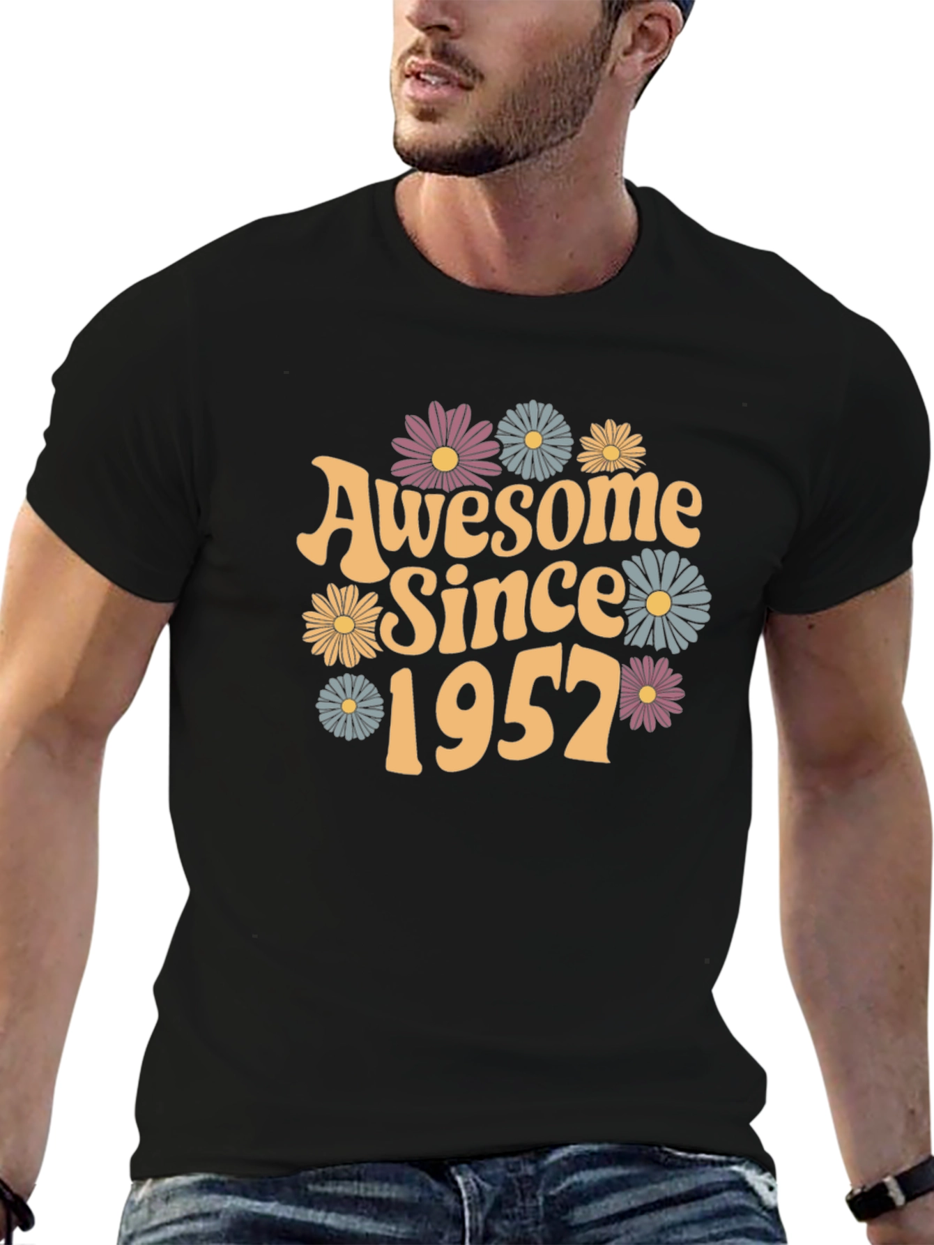 Awesome Since 1952 Floral Graphic Tee