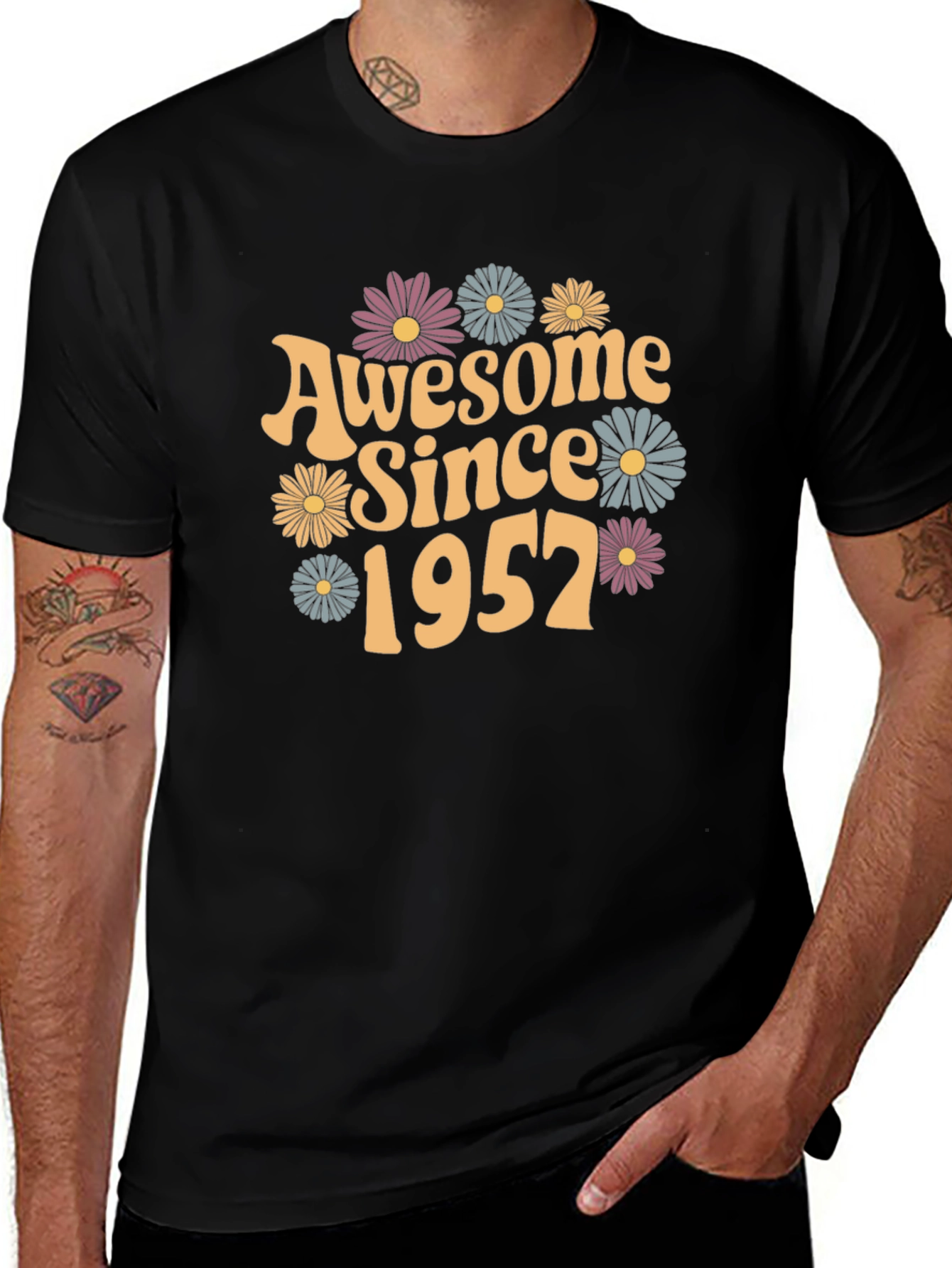Awesome Since 1952 Floral Graphic Tee