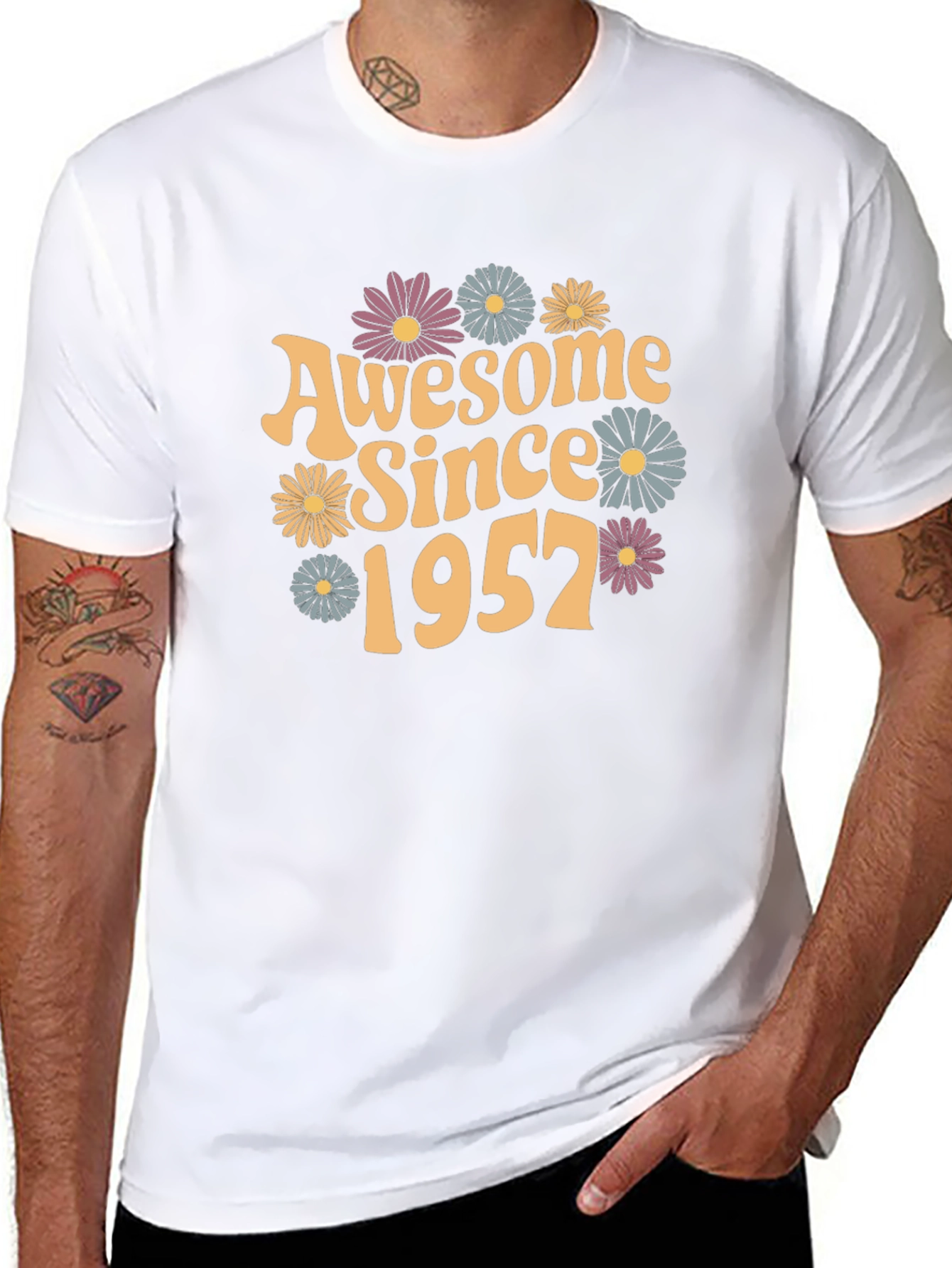 Awesome Since 1952 Floral Graphic Tee