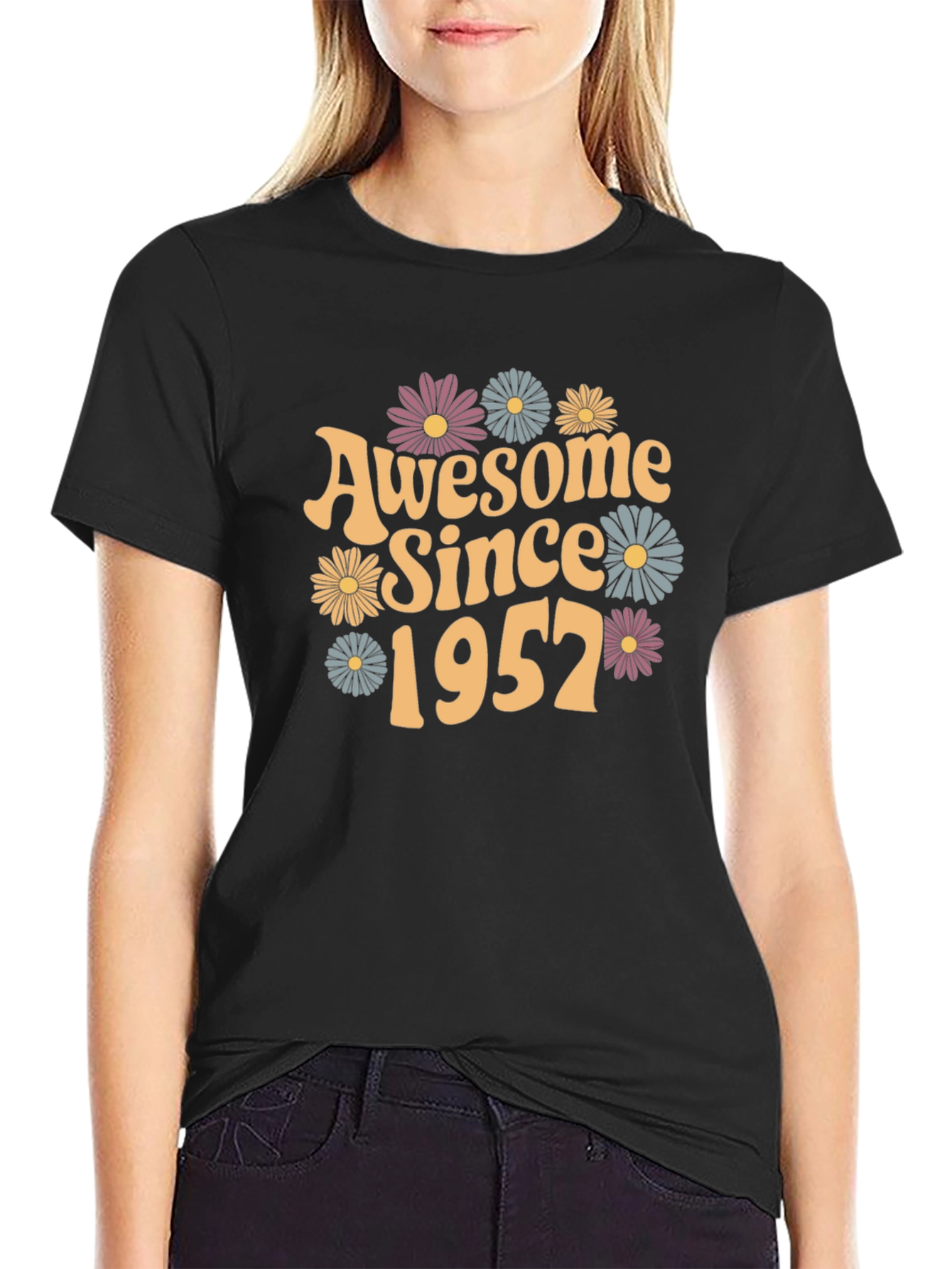 Awesome Since 1952 Floral Graphic Tee