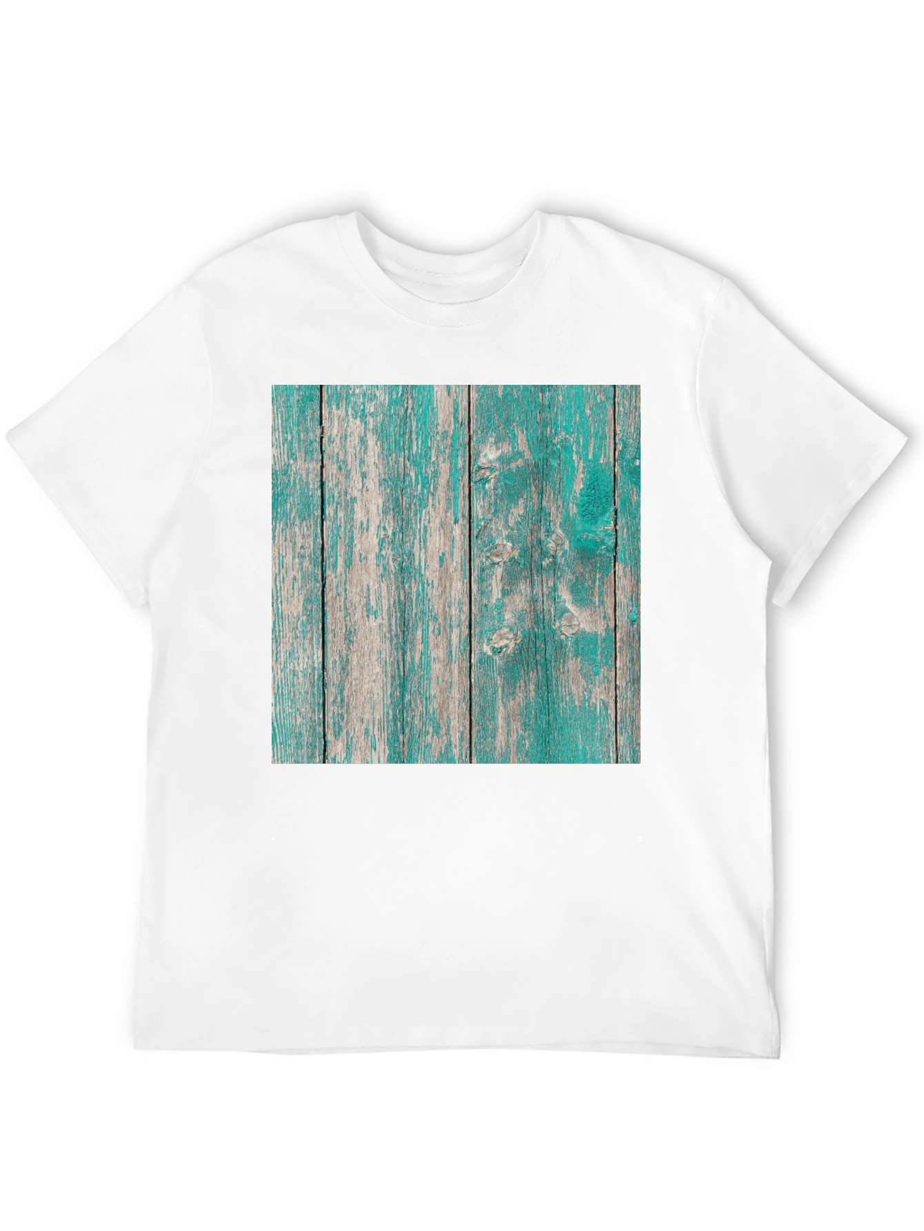 Rustic Wood Plank Graphic Tee - Urban Style