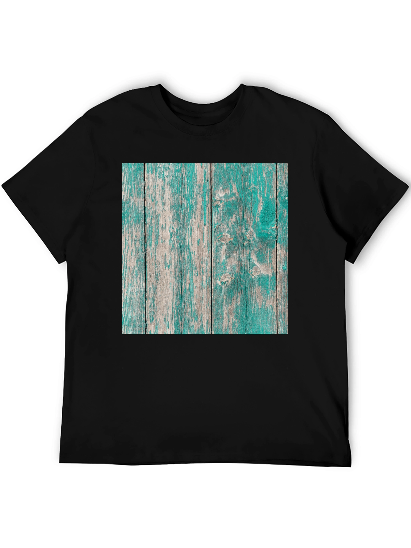 Rustic Wood Plank Graphic Tee - Urban Style