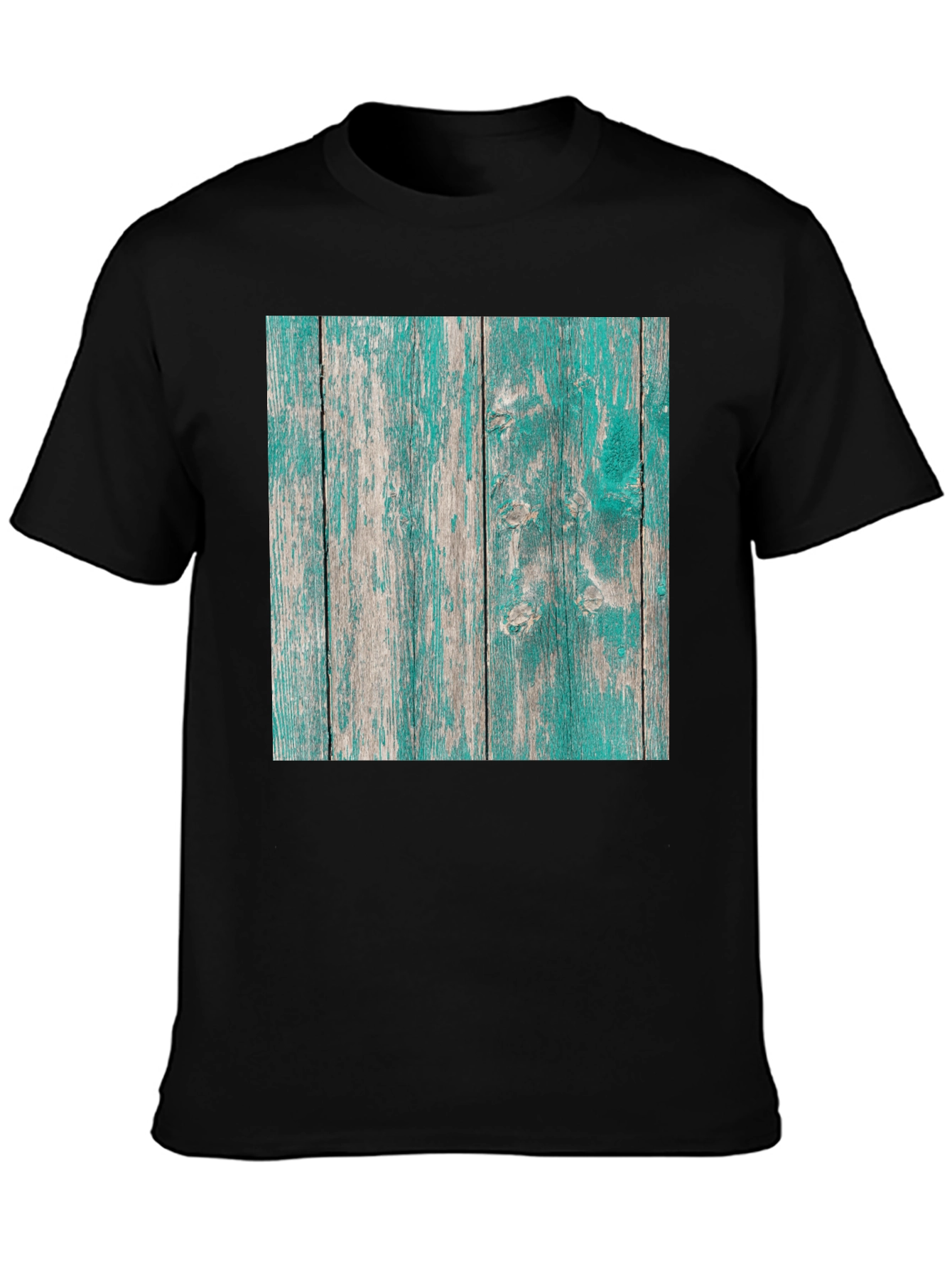 Rustic Wood Plank Graphic Tee - Urban Style