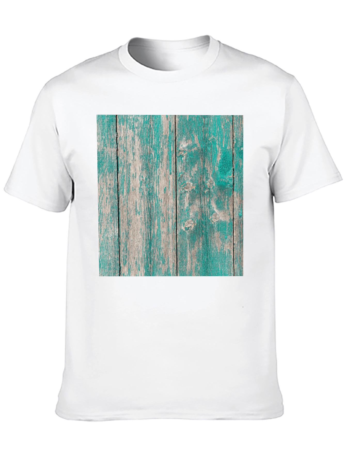 Rustic Wood Plank Graphic Tee - Urban Style