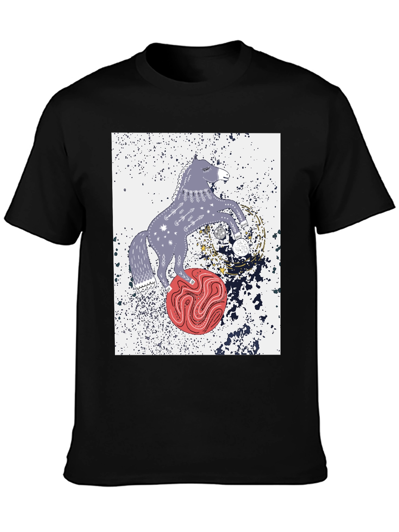 Cosmic Horse Graphic Tee - Stylish Unisex T-Shirt