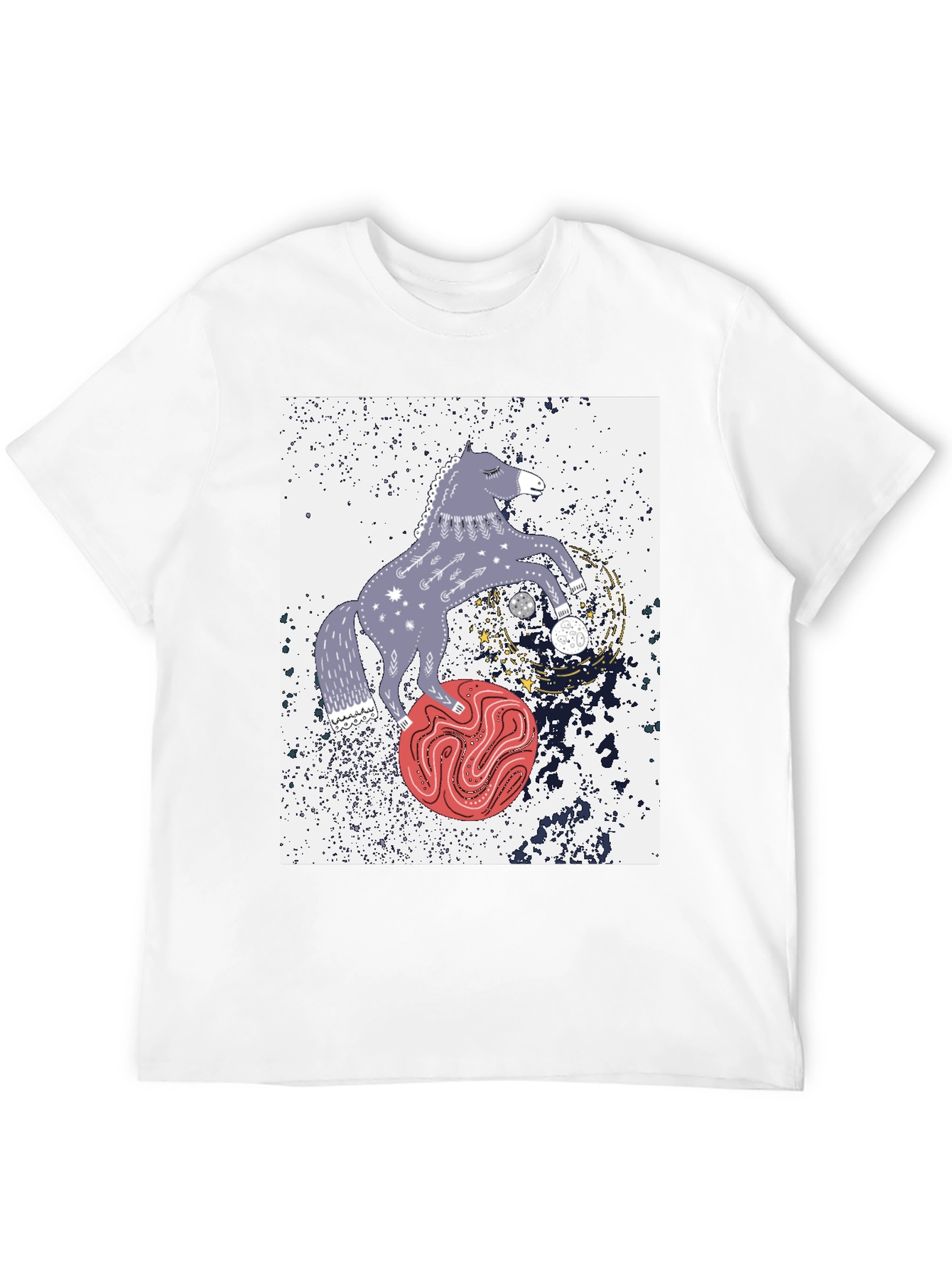 Cosmic Horse Graphic Tee - Stylish Unisex T-Shirt