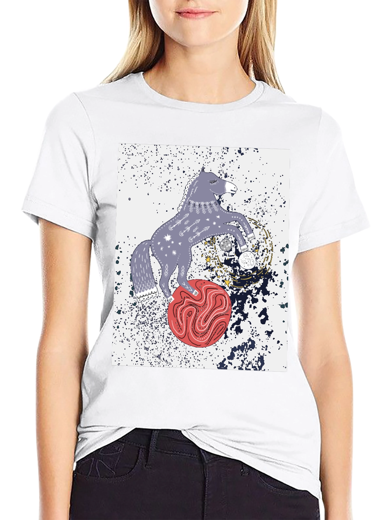 Cosmic Horse Graphic Tee - Stylish Unisex T-Shirt