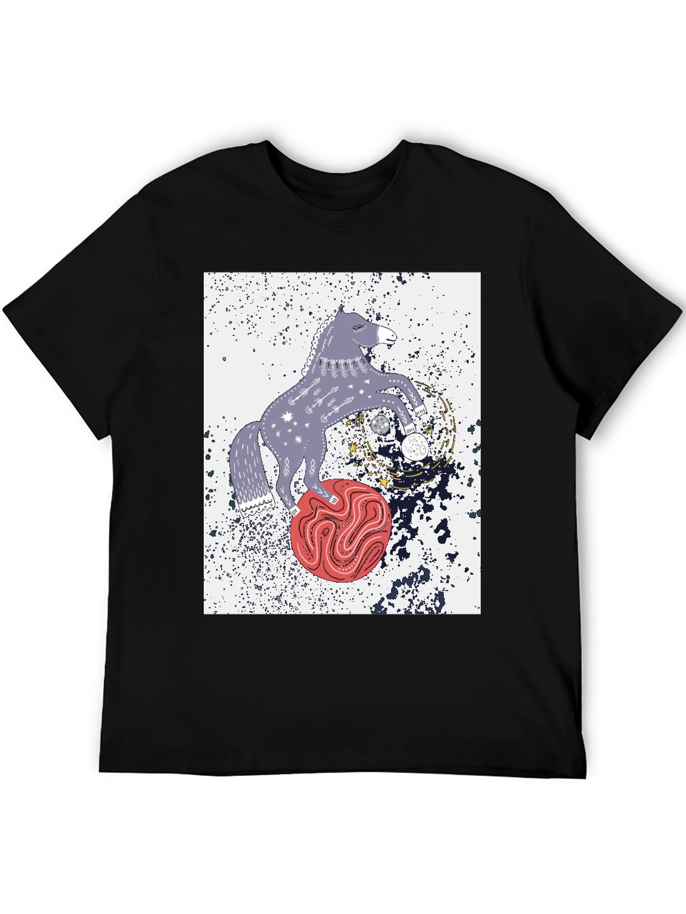 Cosmic Horse Graphic Tee - Stylish Unisex T-Shirt