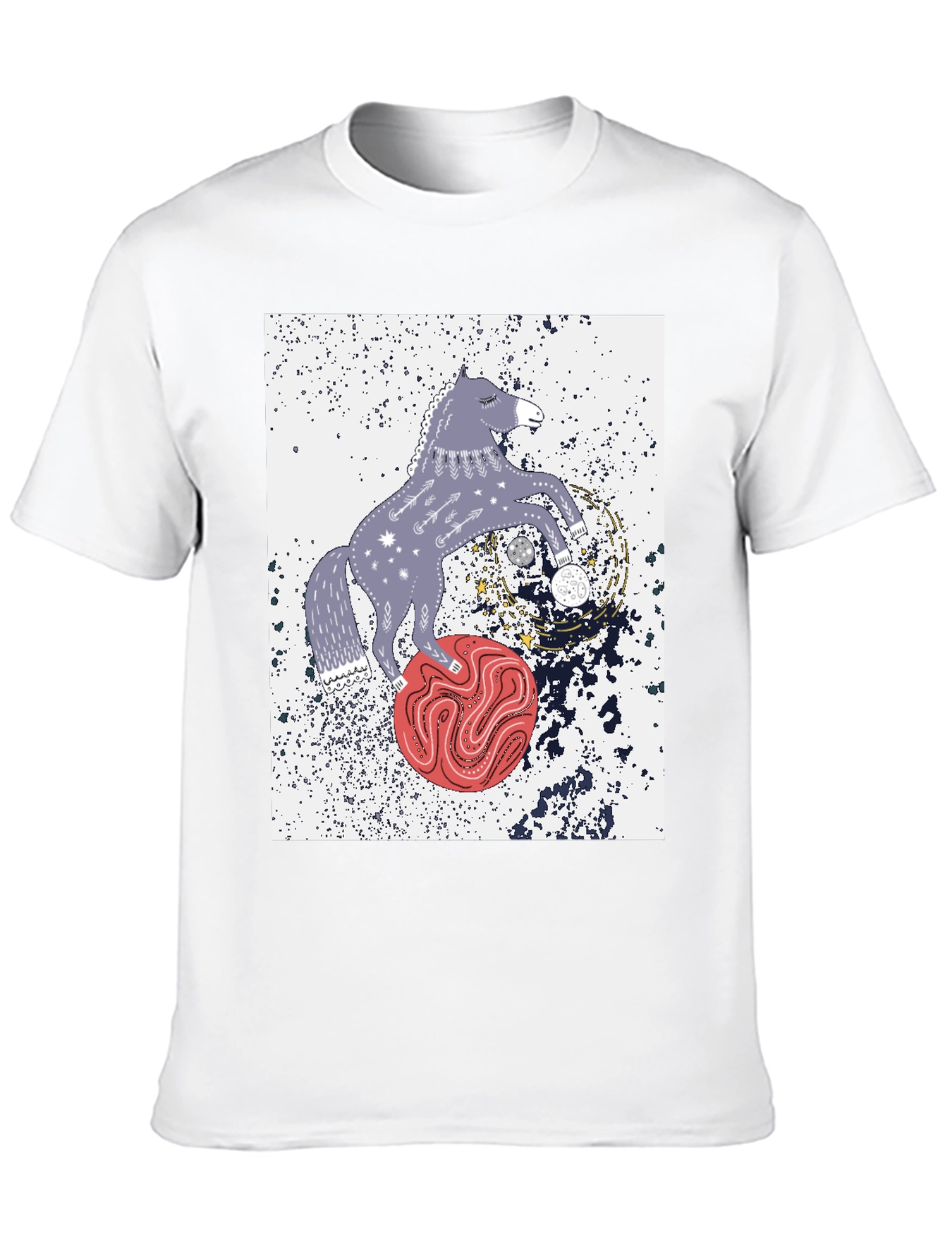 Cosmic Horse Graphic Tee - Stylish Unisex T-Shirt