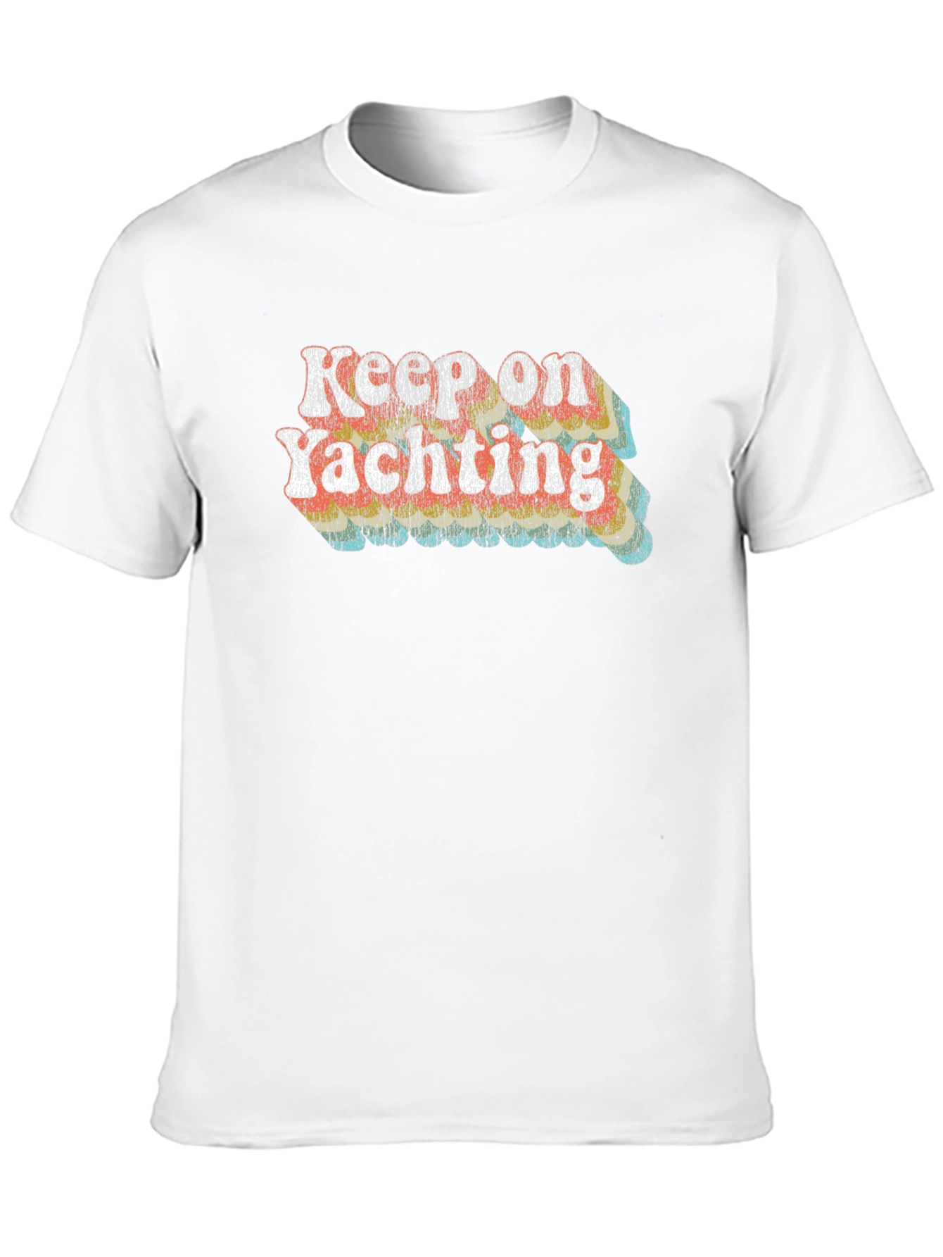 Keep on Yachting Retro Graphic Tee - Black