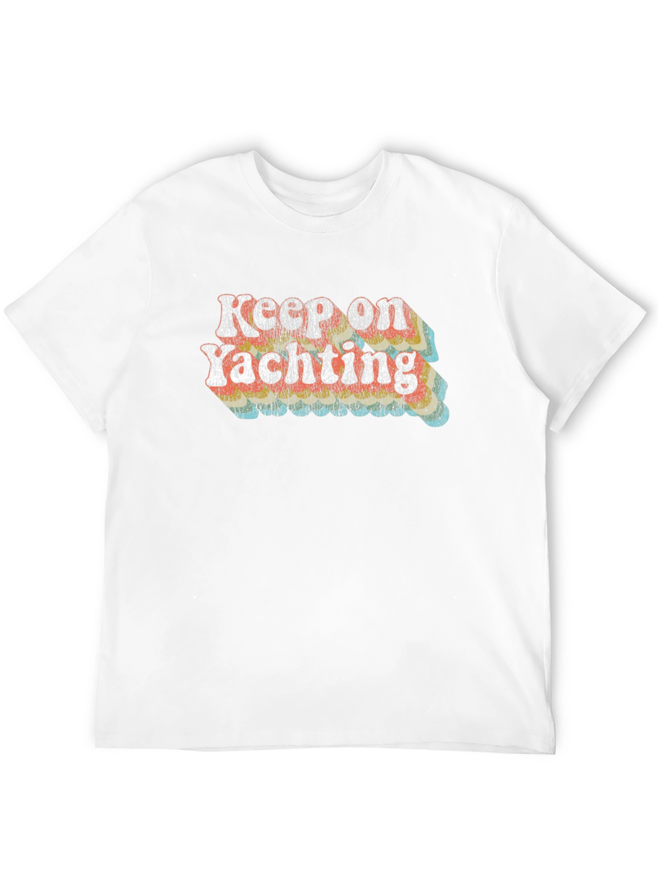 Keep on Yachting Retro Graphic Tee - Black