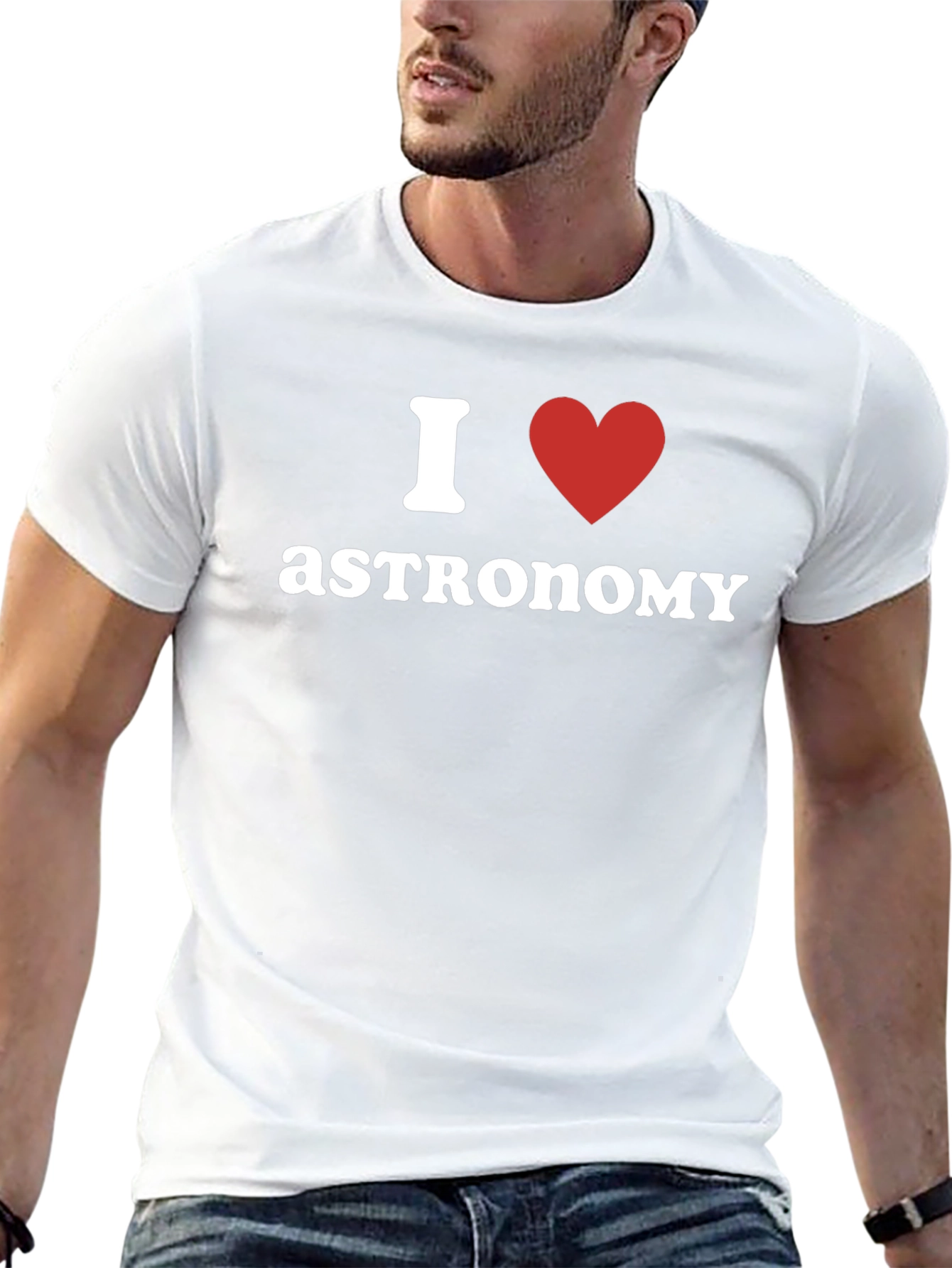 I Love Astronomy Black T-Shirt