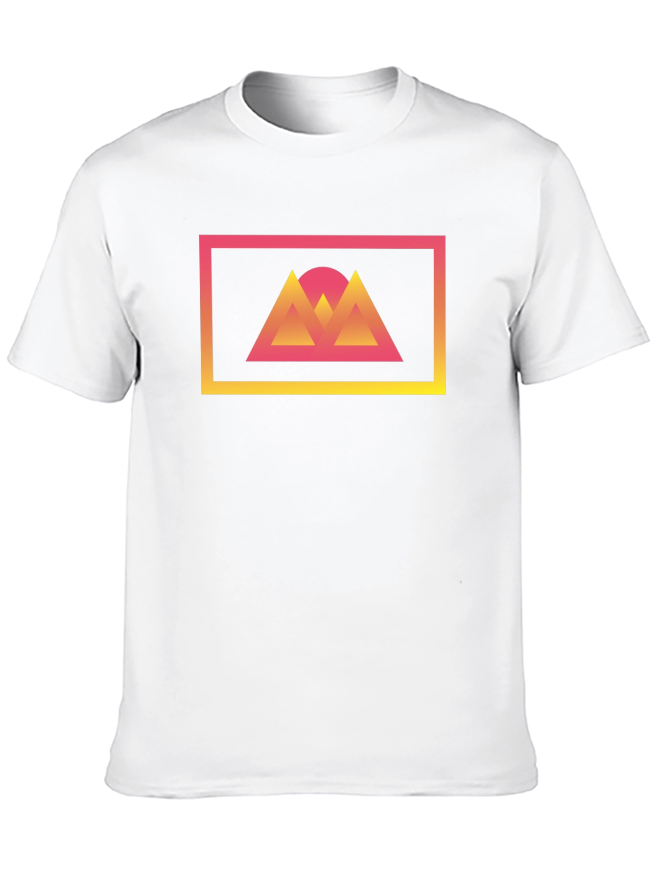 Retro Sunset Mountains Graphic Tee - Black
