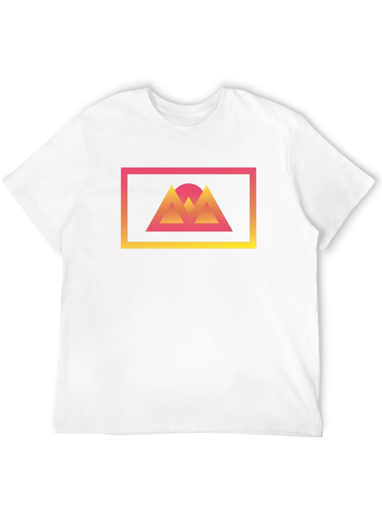 Retro Sunset Mountains Graphic Tee - Black