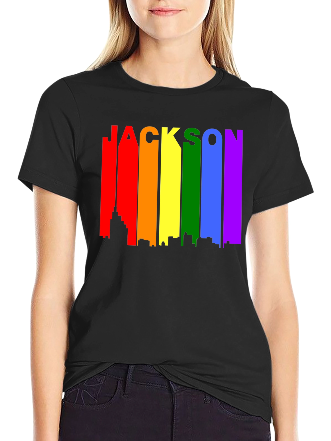 Jackson Rainbow Skyline Pride T-Shirt