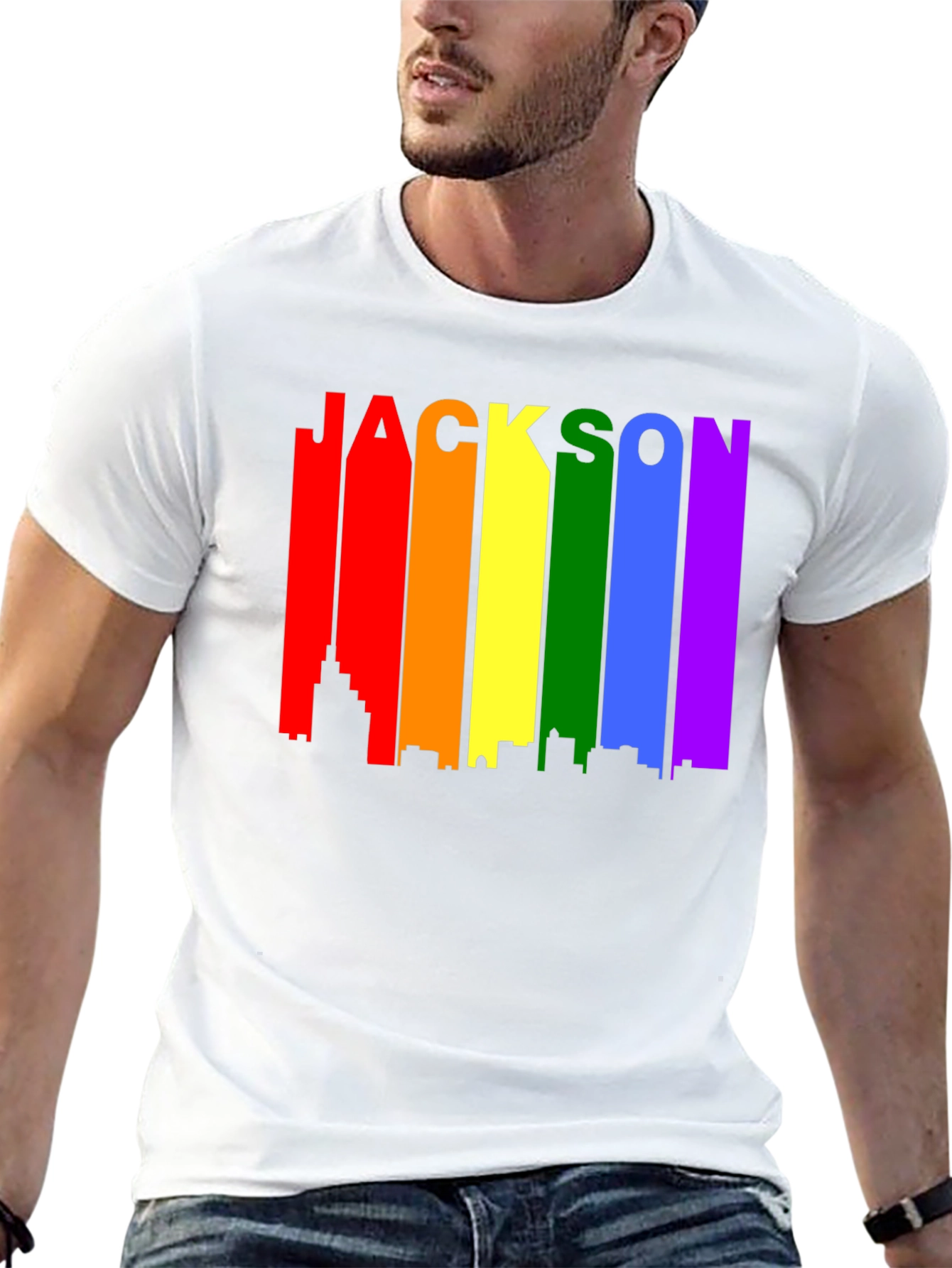 Jackson Rainbow Skyline Pride T-Shirt