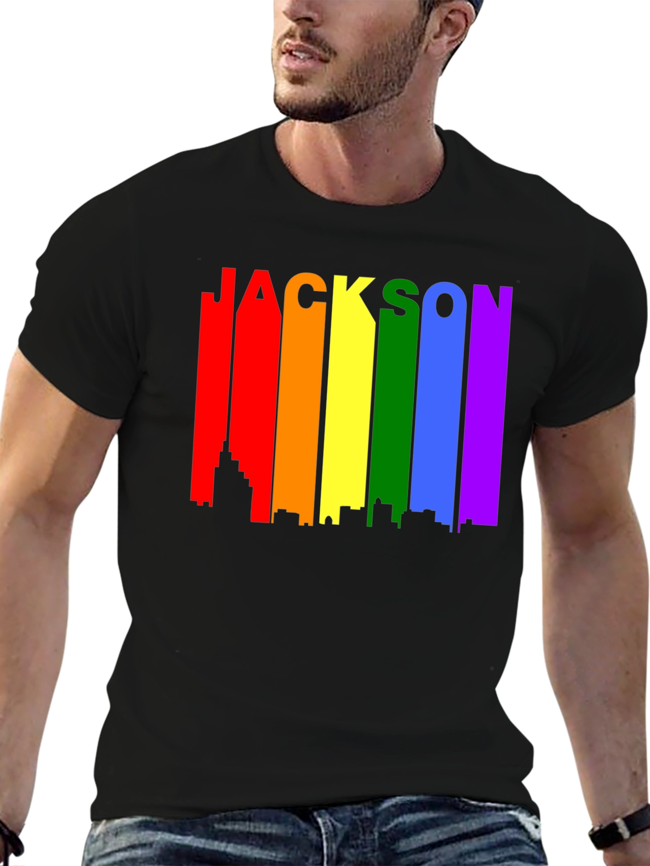 Jackson Rainbow Skyline Pride T-Shirt