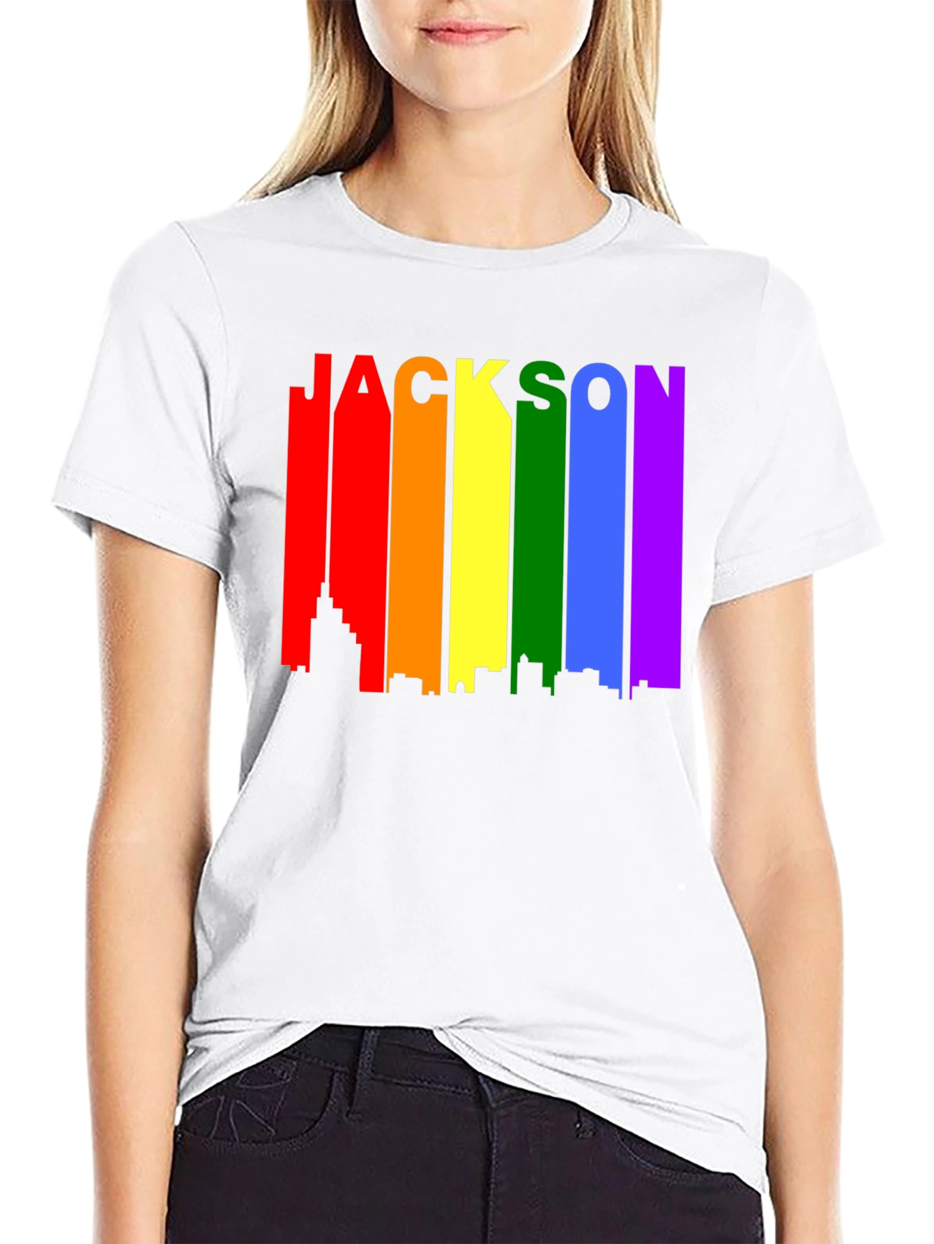 Jackson Rainbow Skyline Pride T-Shirt