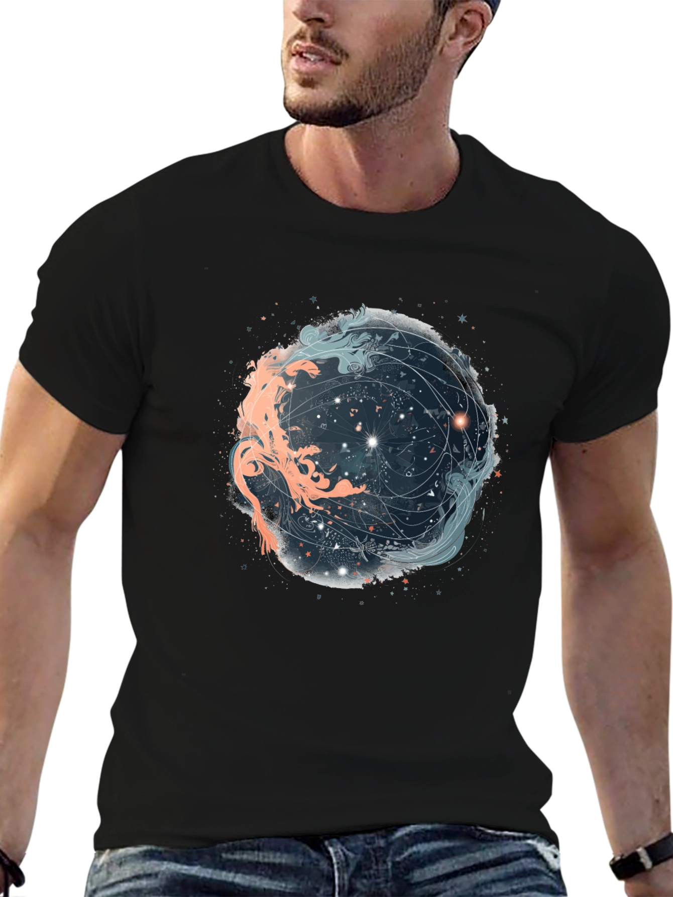 Celestial Yin Yang Graphic Tee