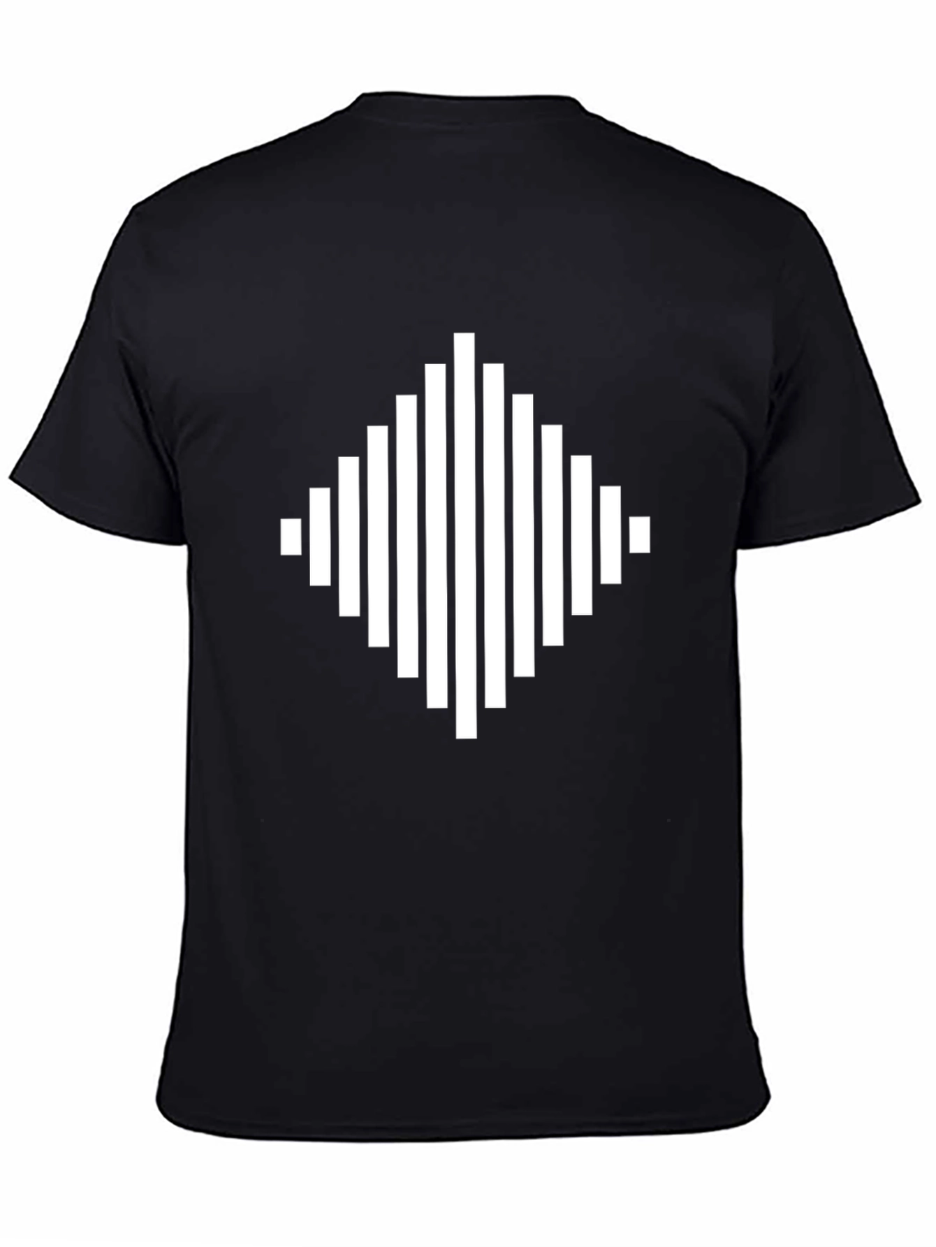 Modern Geometric Diamond Black T-Shirt