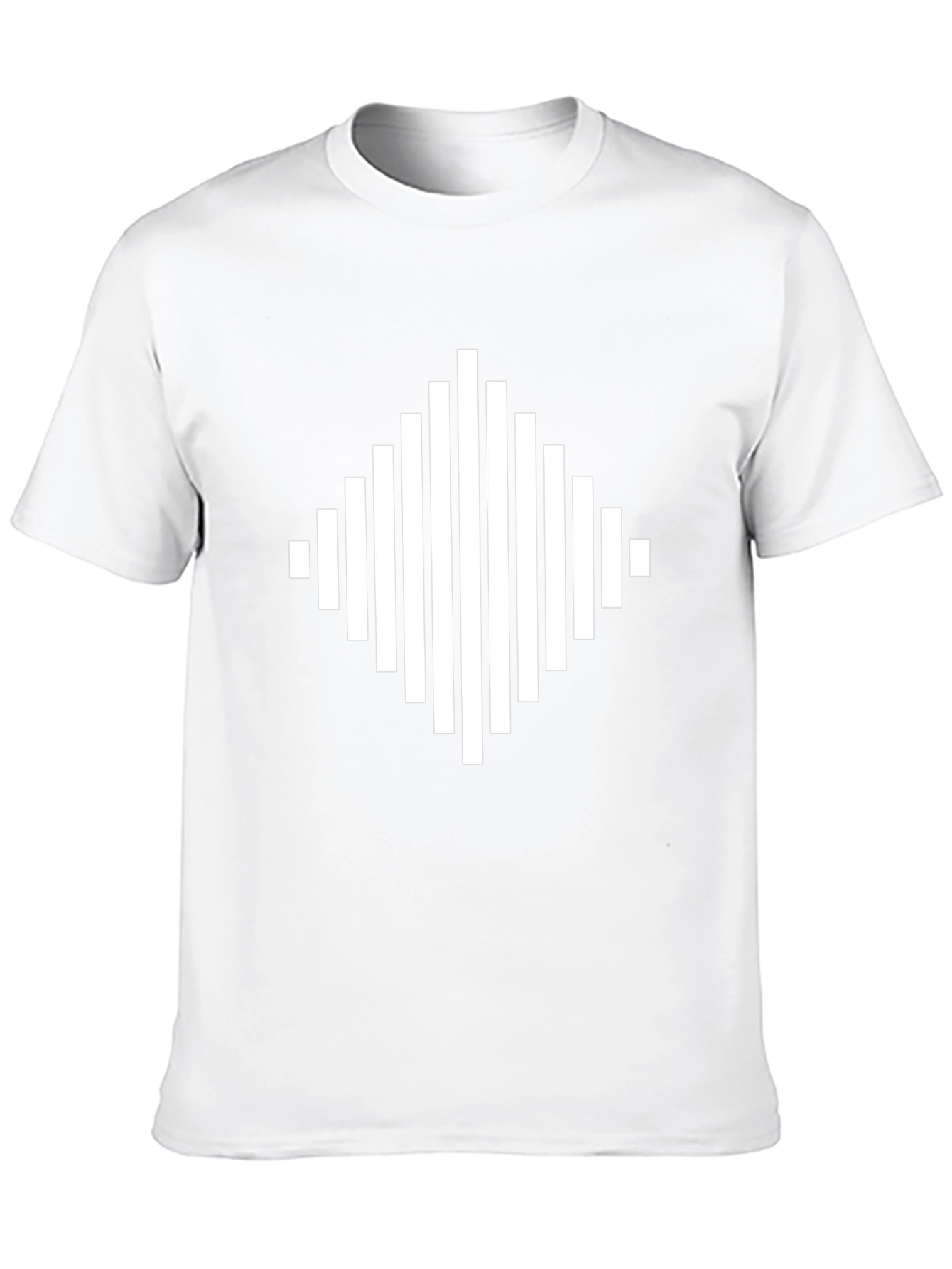 Modern Geometric Diamond Black T-Shirt