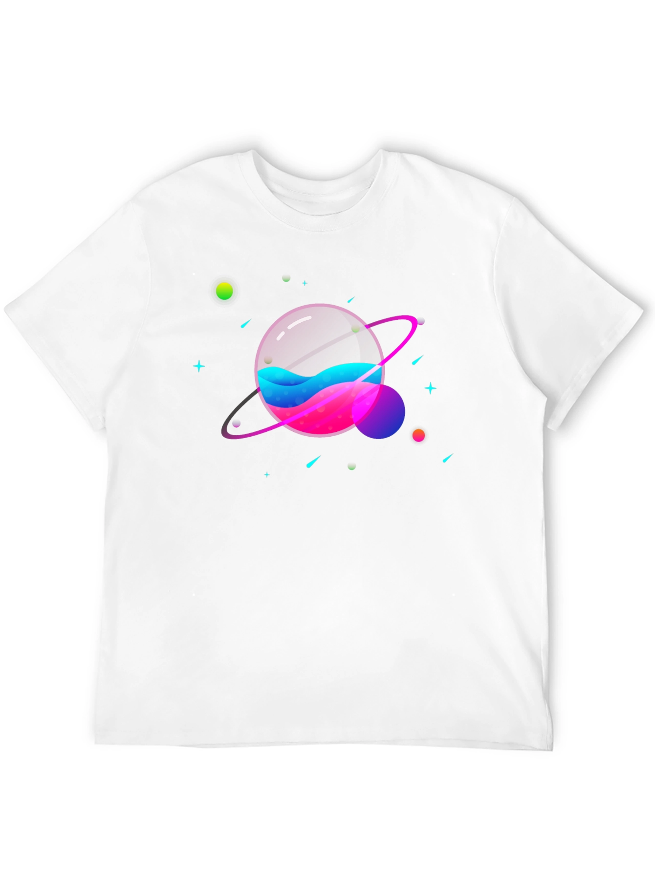 Galaxy Planet Graphic Print Tee