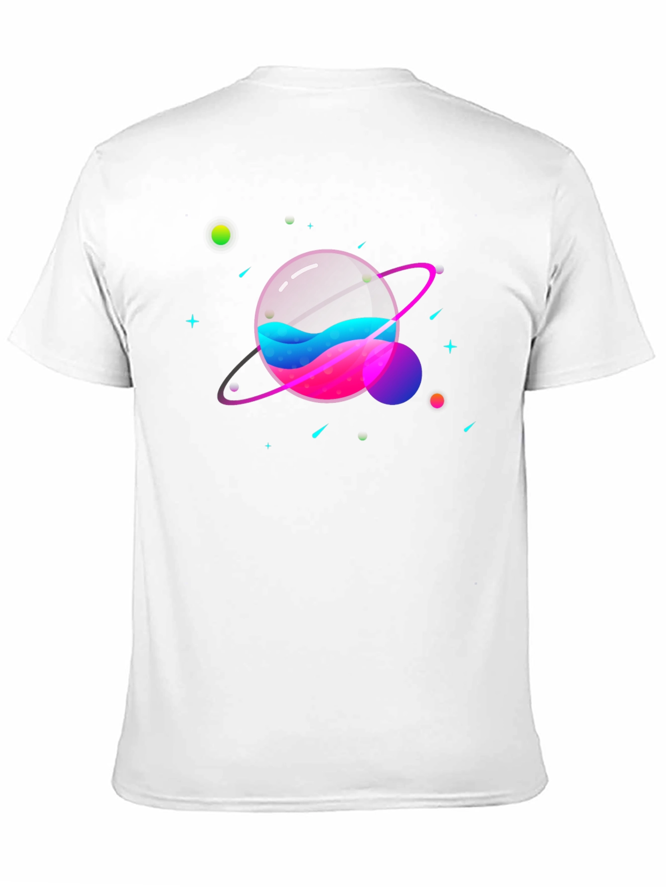 Galaxy Planet Graphic Print Tee