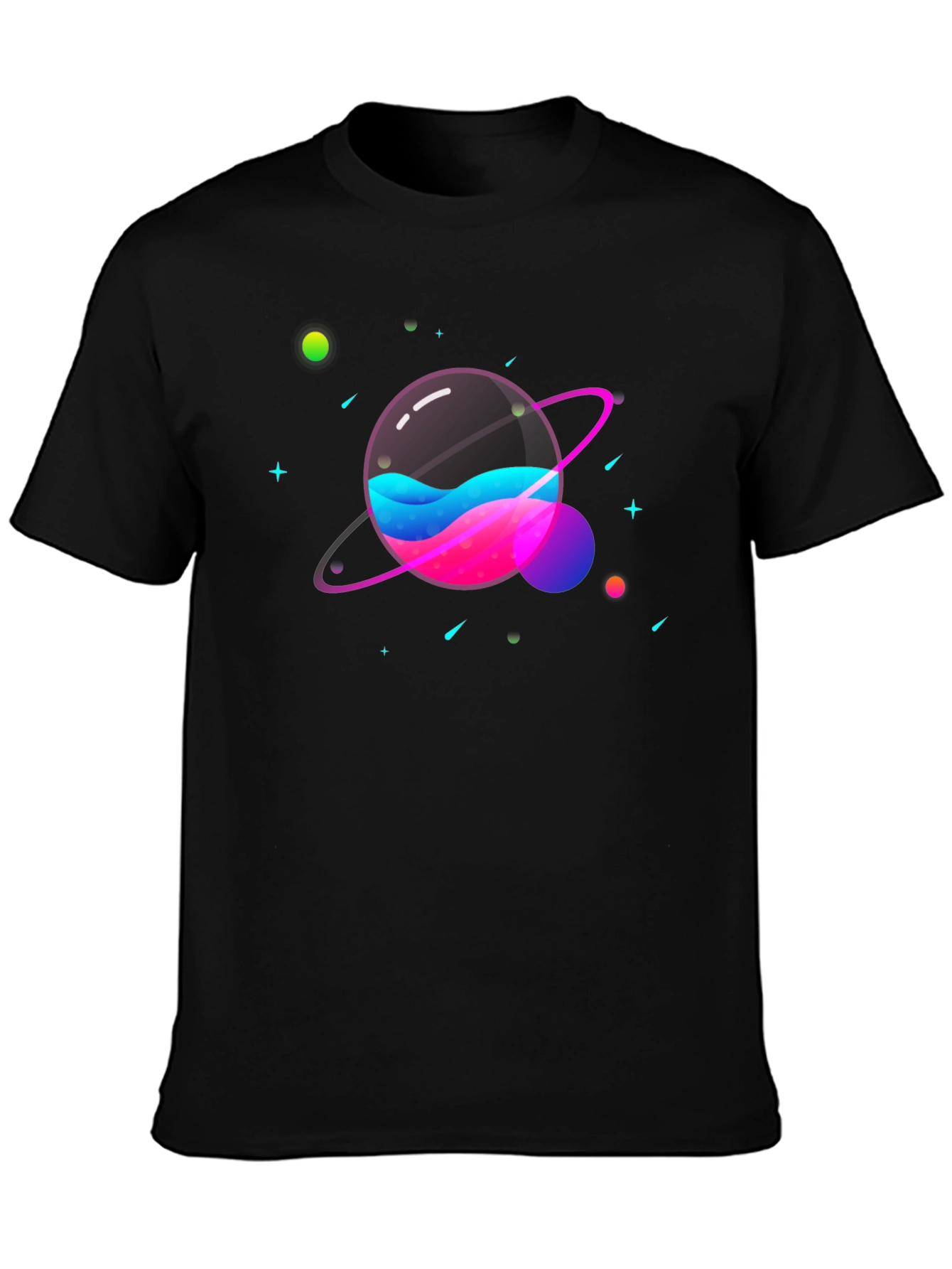Galaxy Planet Graphic Print Tee