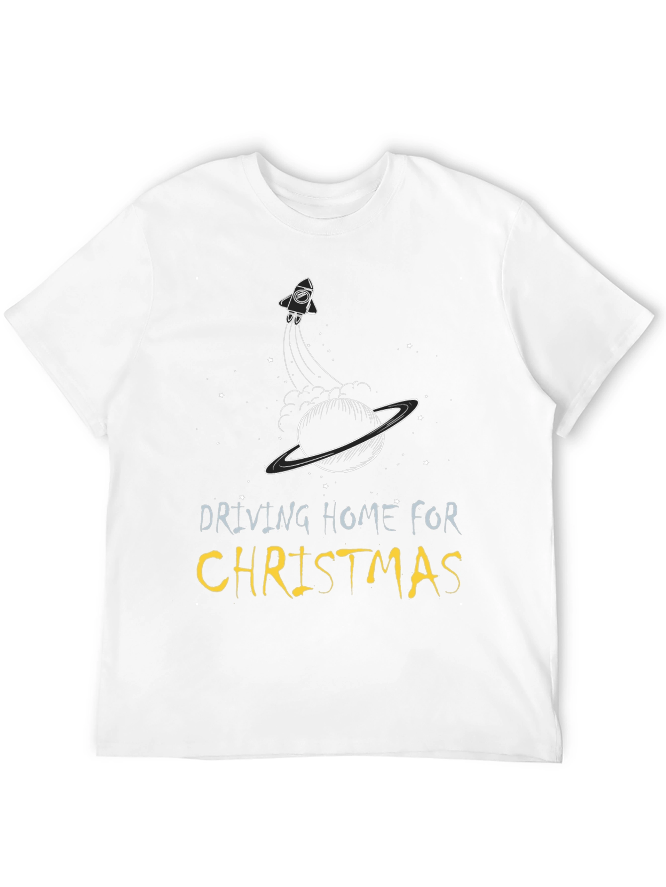 Driving Home For Christmas Black T-Shirt