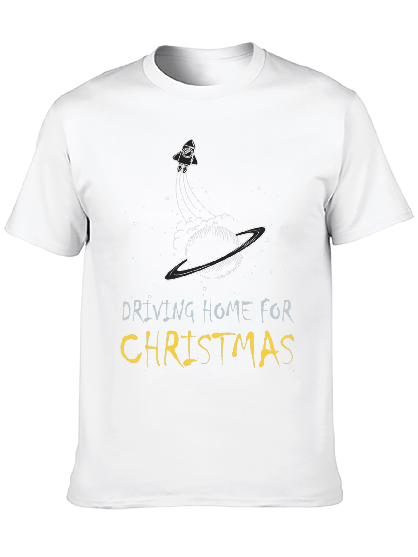 Driving Home For Christmas Black T-Shirt