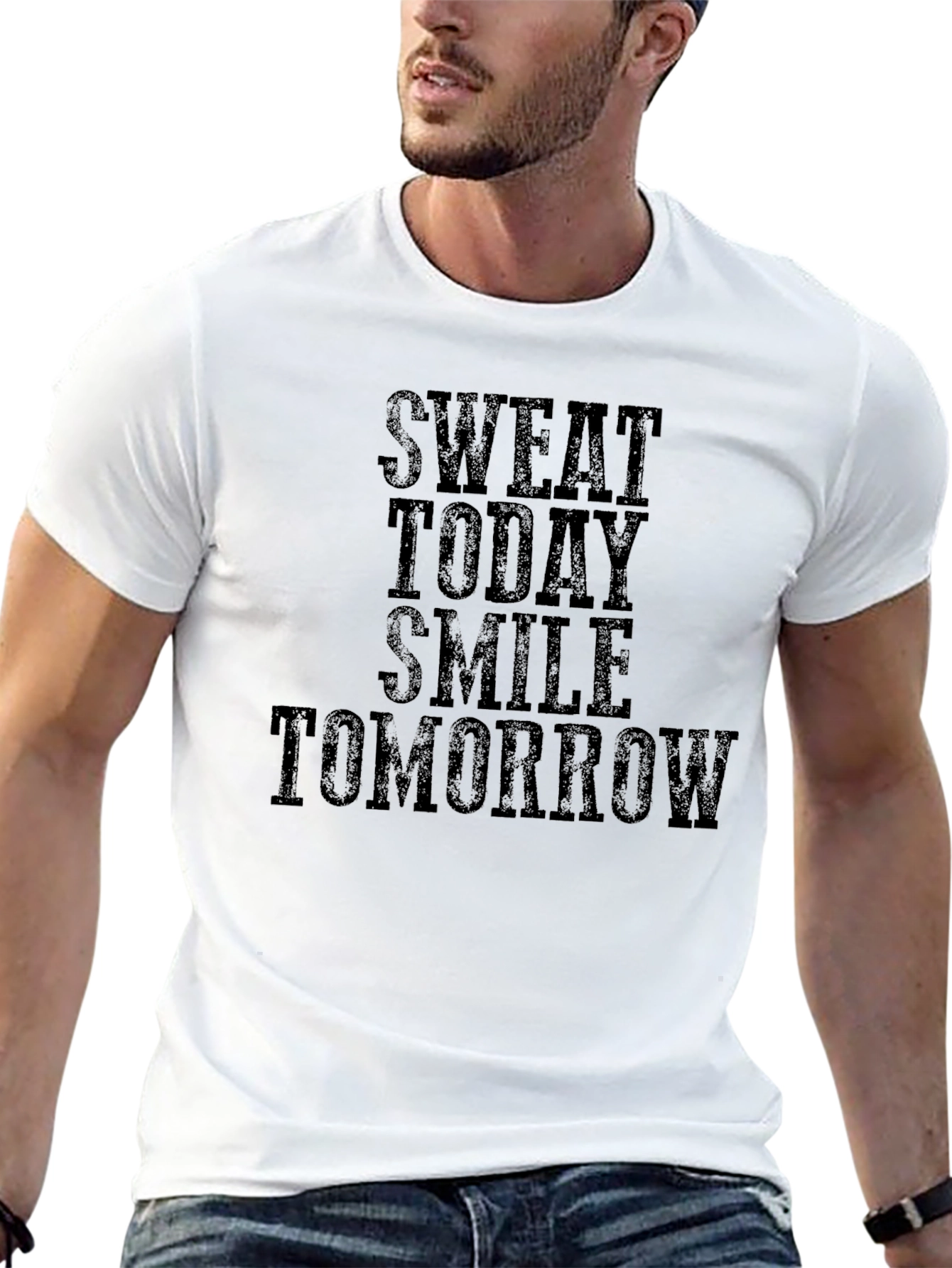 Sweat Today Smile Tomorrow Black T-Shirt