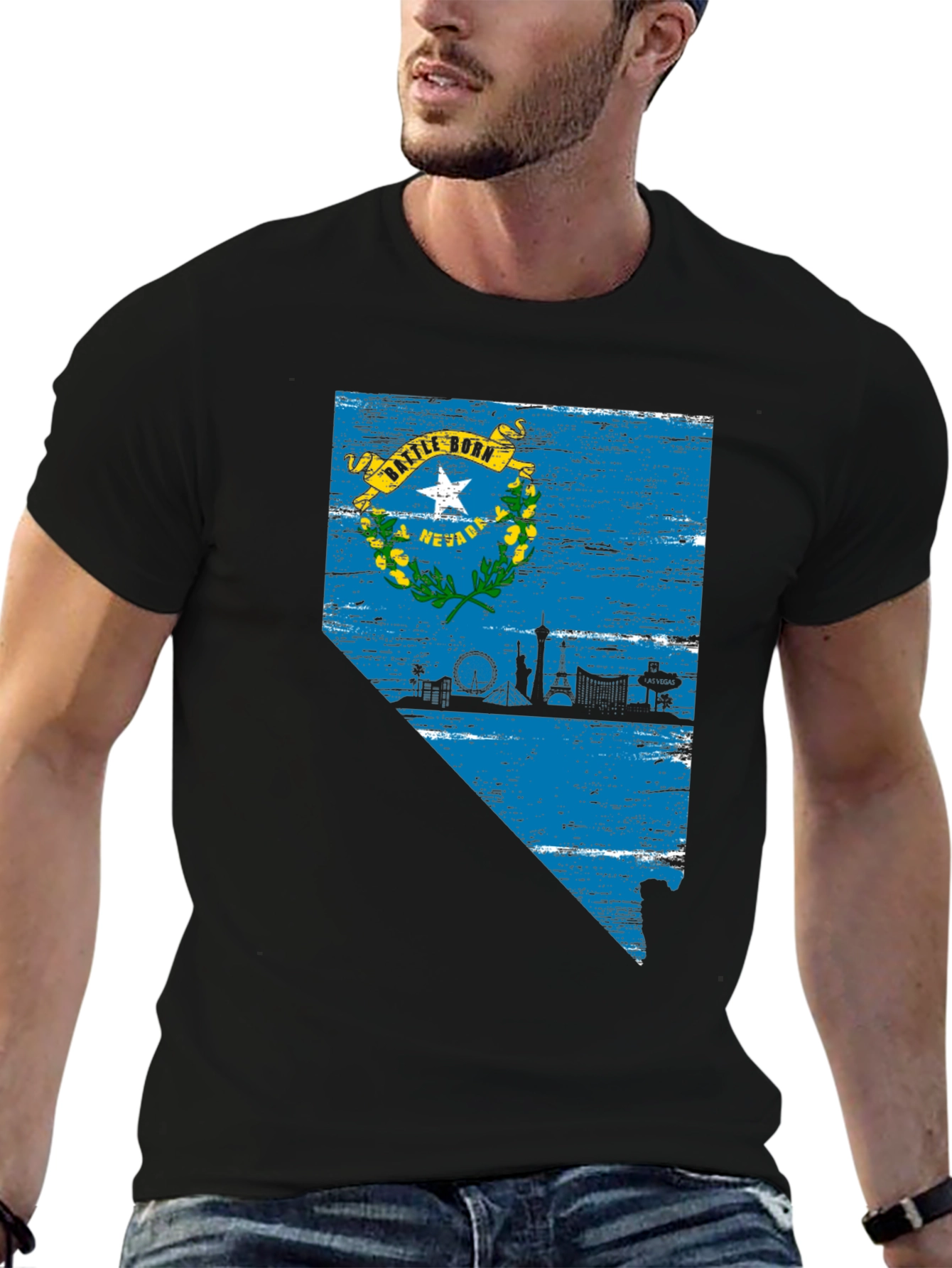 Nevada State Flag Graphic T-Shirt